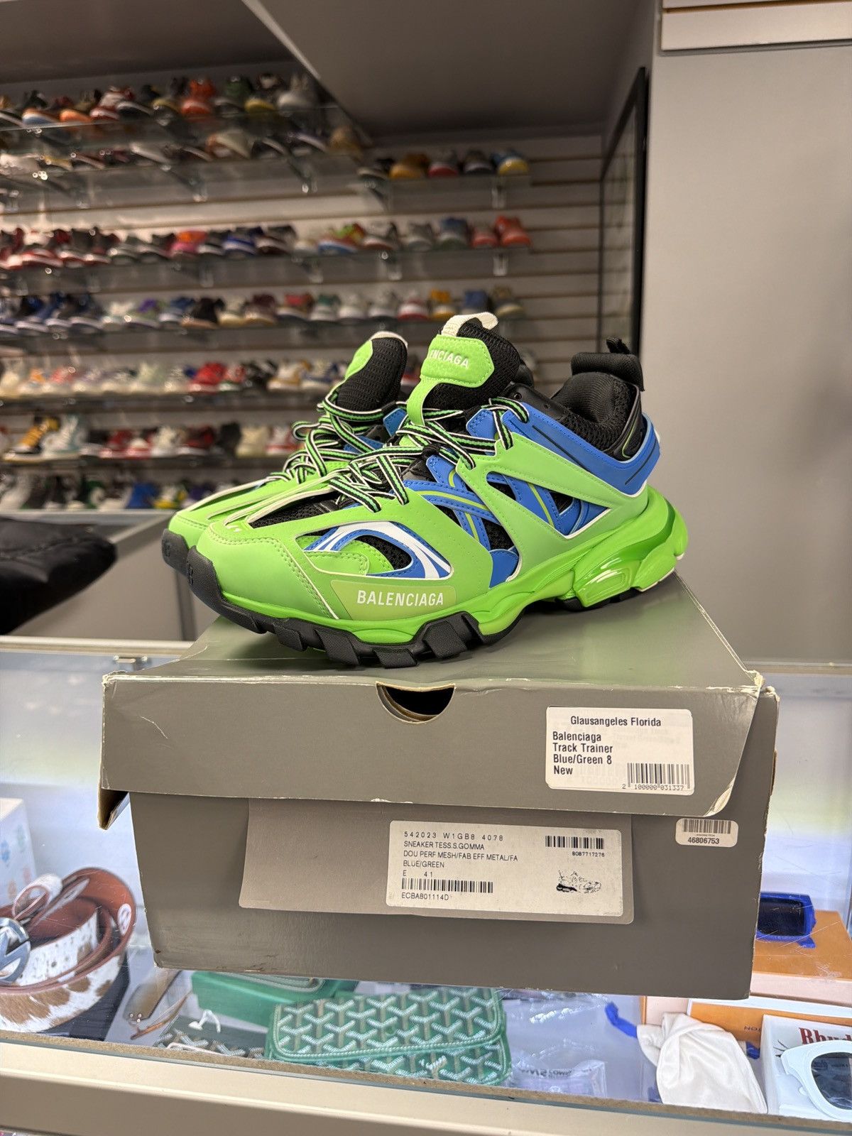 Balenciaga Balenciaga track trained blue green Size US 8 / EU 41 - 1 Thumbnail