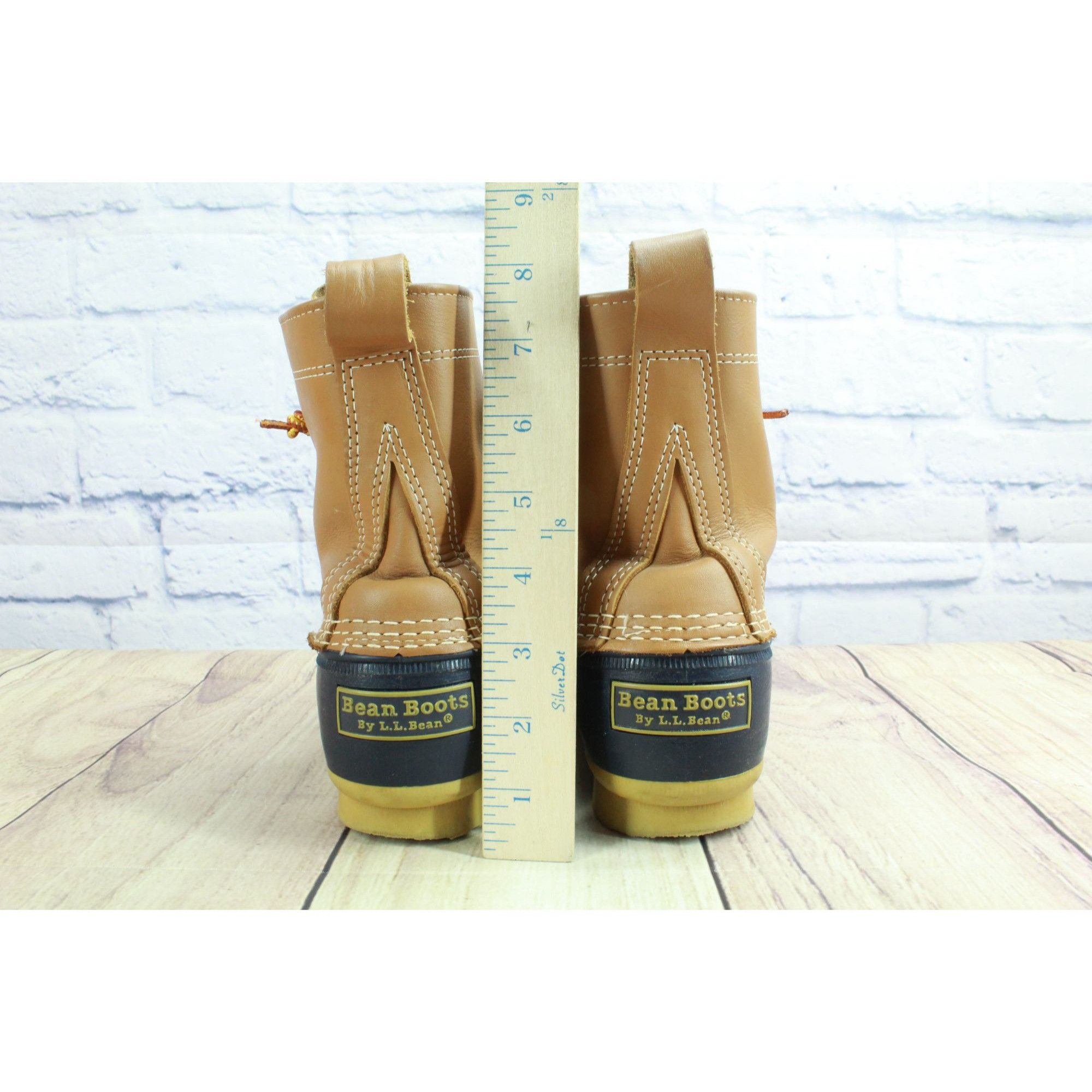L.L. Bean × Leather LL Bean Women's Leather 8" Lace Up Unlined Ankle Duck Boots Size US 9 / IT 39 - 6 Thumbnail