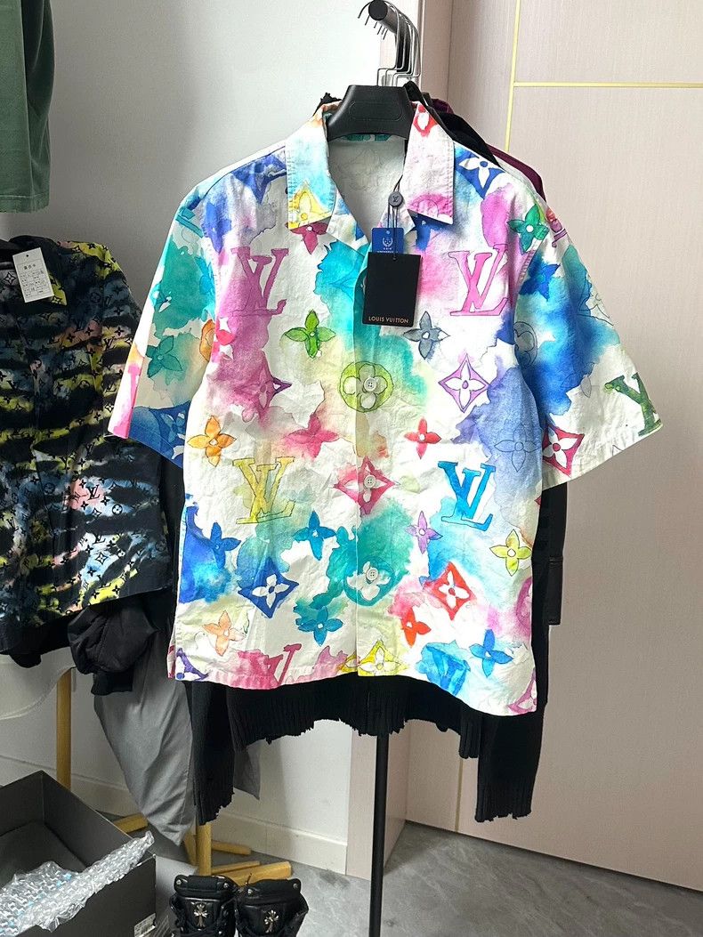 Louis Vuitton Louis Vuitton Watercolor Short Sleeve Shirt Size US XS / EU 42 / 0 - 1 Thumbnail