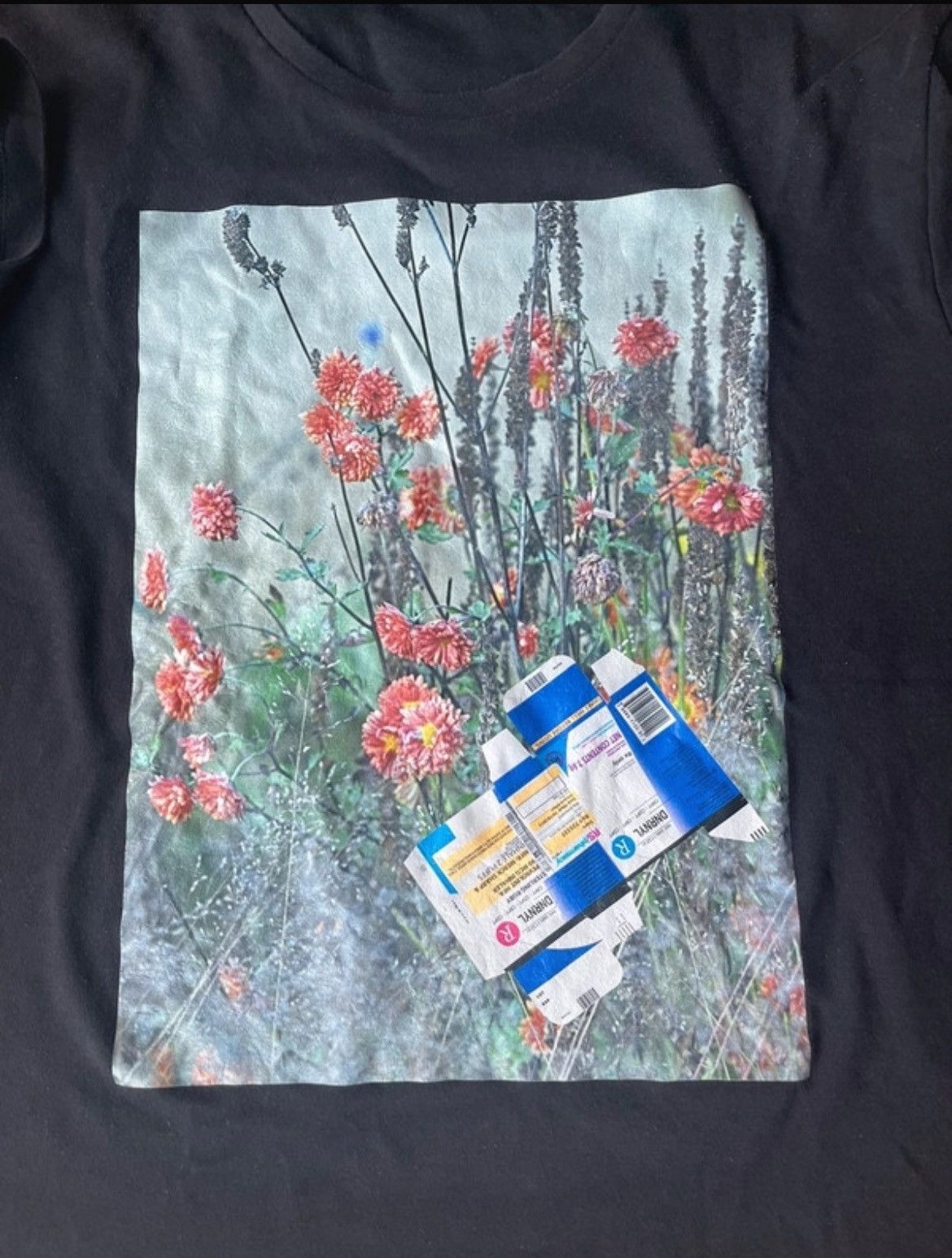 Raf Simons × Sterling Ruby Floral Drugs Tee Size US M / EU 48-50 / 2 - 4 Thumbnail