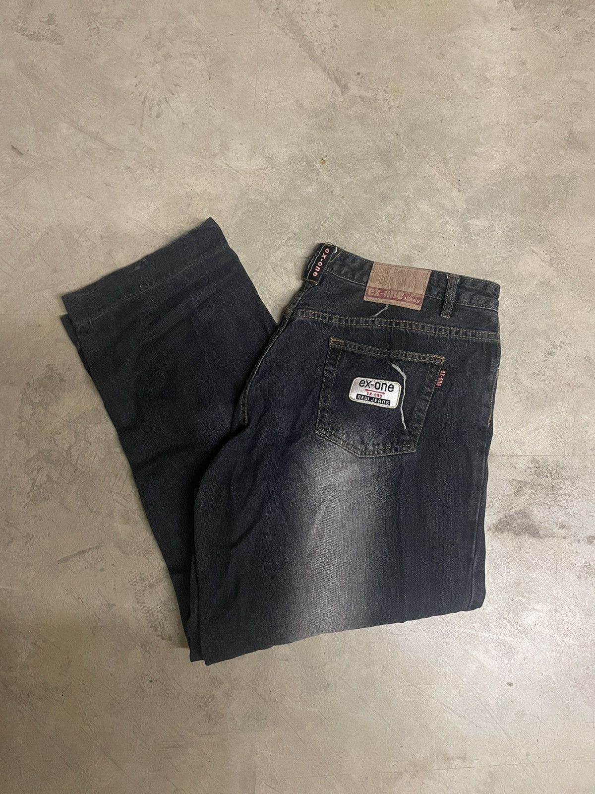 Japanese Brand Vintage 2000s EX-ONE Denim Jeans Size US 36 / EU 52 - 3 Thumbnail