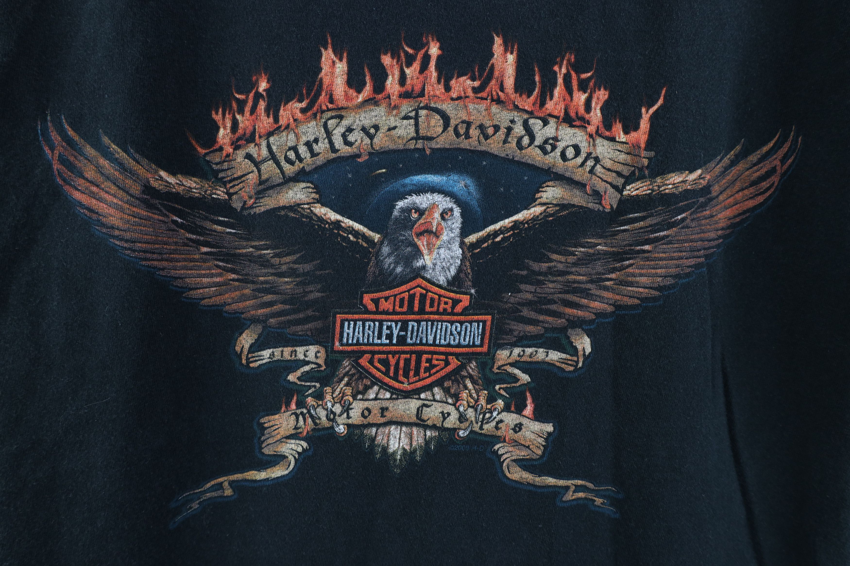 Harley Davidson Vintage Y2K 2005 Harley Davidson Eagle T-Shirt Black USA Size US M / EU 48-50 / 2 - 4 Thumbnail