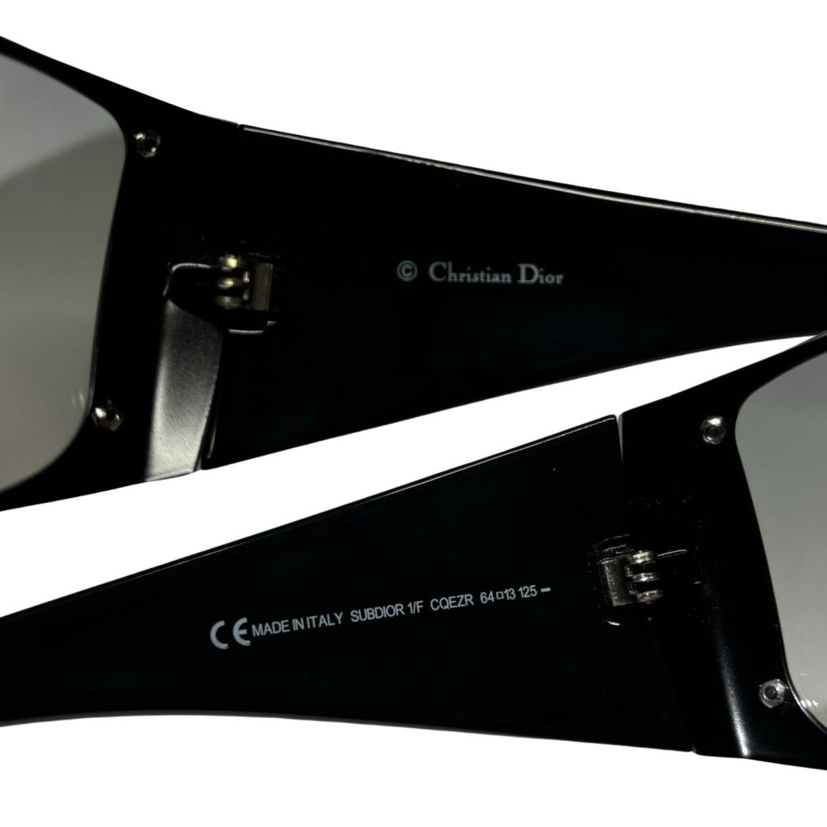 Dior × John Galliano × Vintage Dior 2000s Dior Logo Black Sunglasses Size ONE SIZE - 5 Thumbnail