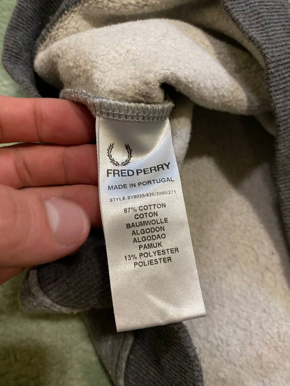Fred Perry Vintage Fred Perry Gray Streetwear Sweater Size US M / EU 48-50 / 2 - 2 Thumbnail