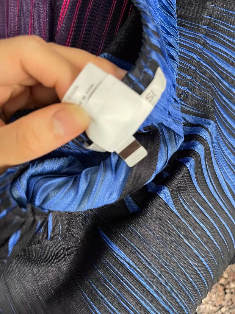 Issey Miyake Issey Miyake Blue pleated long-sleeved shirt Size L / US 10 / IT 46 - 6 Thumbnail