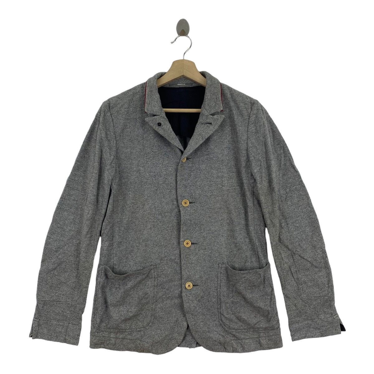 image of Tomorrowland Button Up Grey Cardigan, Men's (Size Medium)