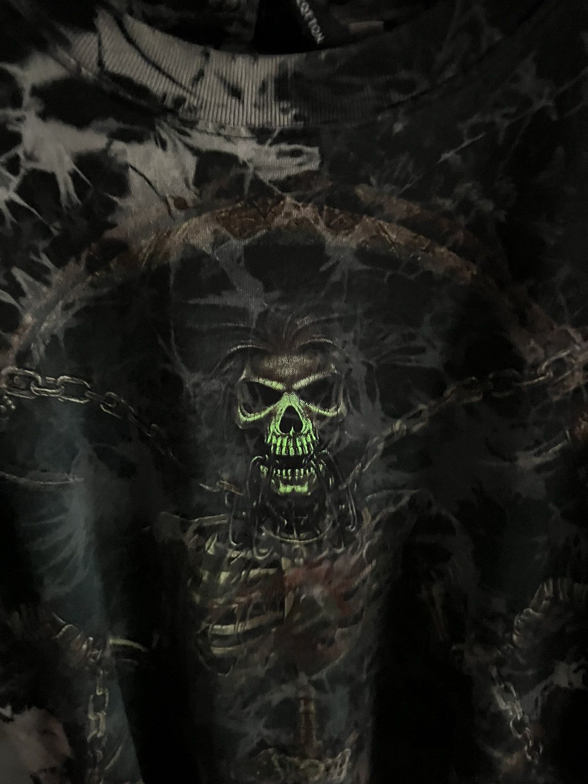 Other Wild Skulls T-shirt Overprint Y2K Skeleton Tee 00s neon logo Size US M / EU 48-50 / 2 - 18 Thumbnail