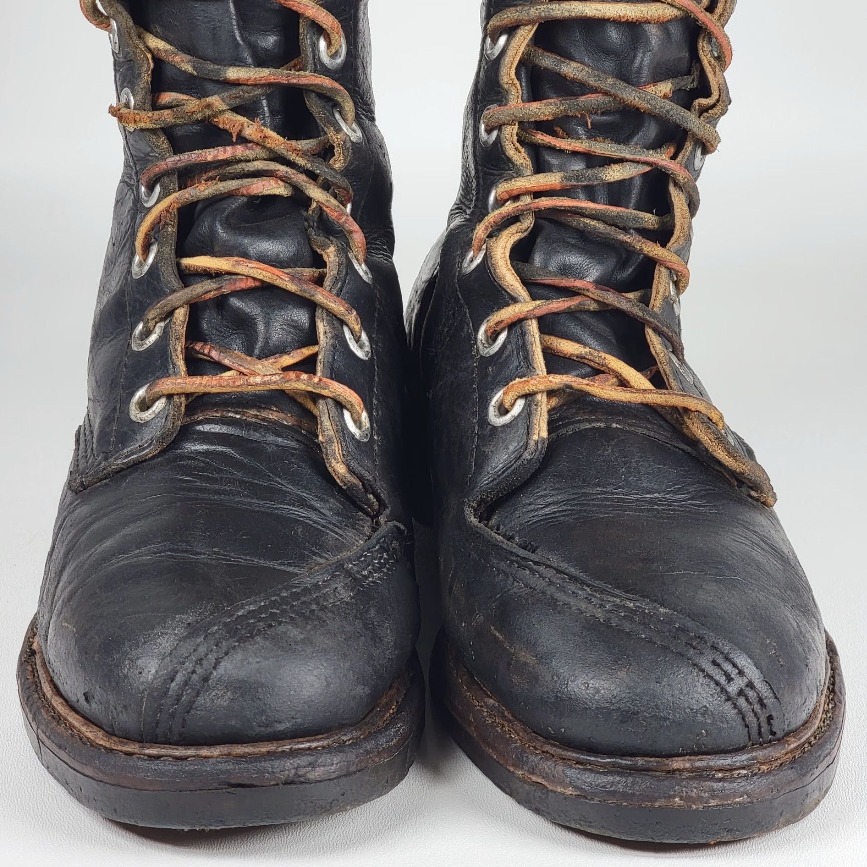 Vintage VINTAGE Good Year Welted Tall Boots Men 9 M Black Logger Sieberling Soles Size US 9 / EU 42 - 3 Thumbnail