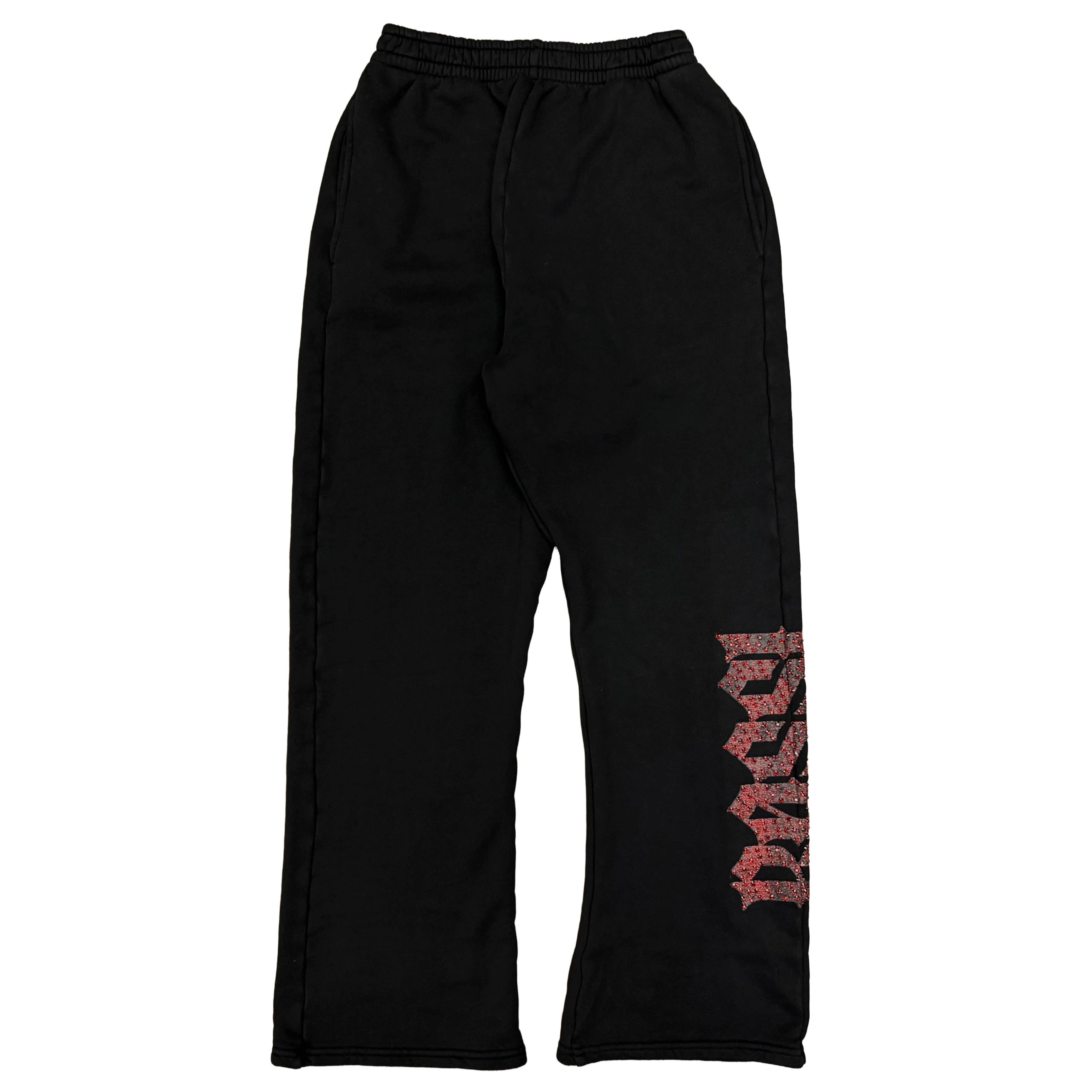 Bossi Sportswear Bossi Rhinestone Logo Sweatpants Black/Red Size US 30 / EU 46 - 1 Preview