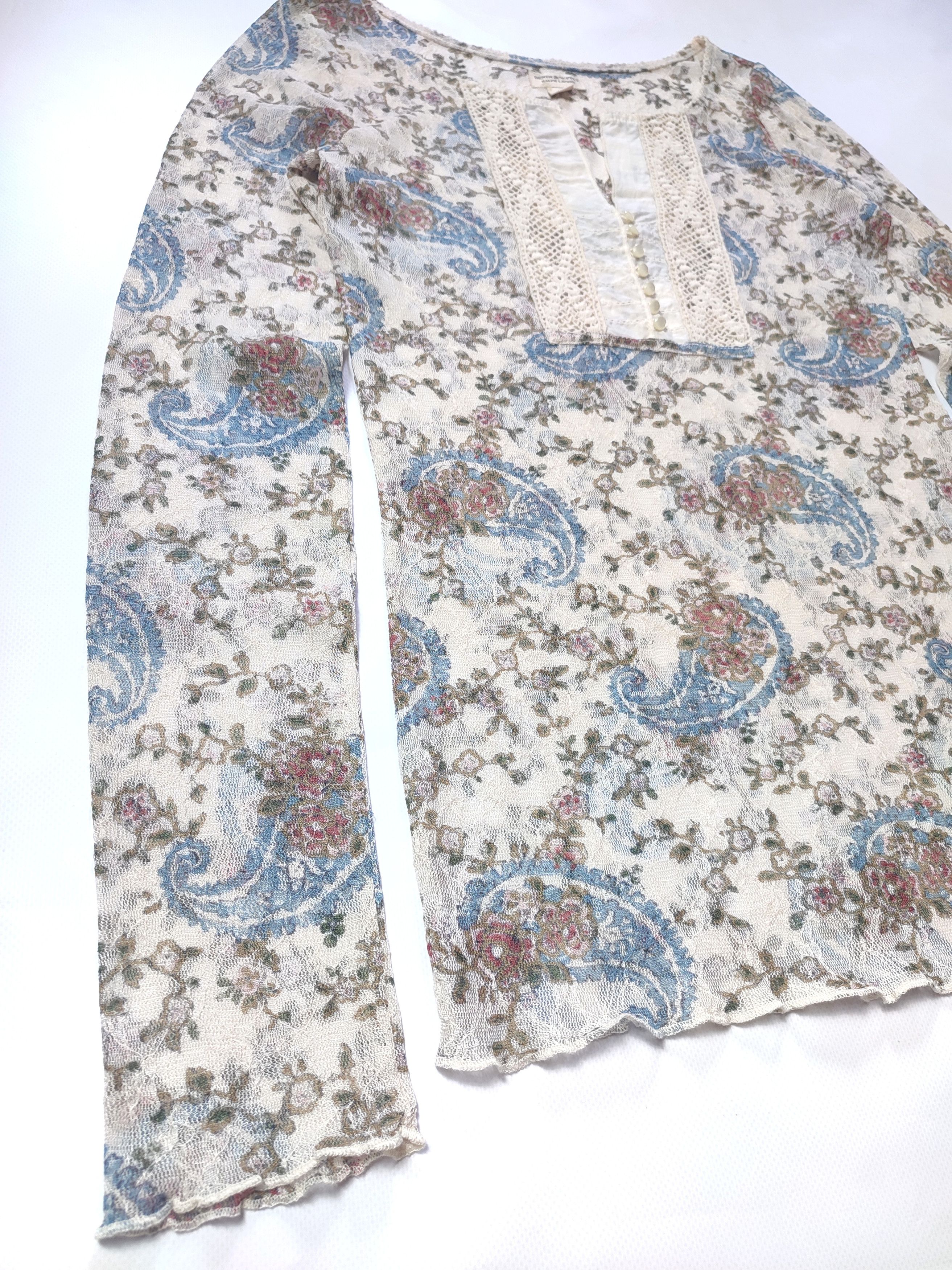 Denim & Supply Ralph Lauren Polo Mesh Pearl Blouse Size S / US 4 / IT 40 - 4 Thumbnail