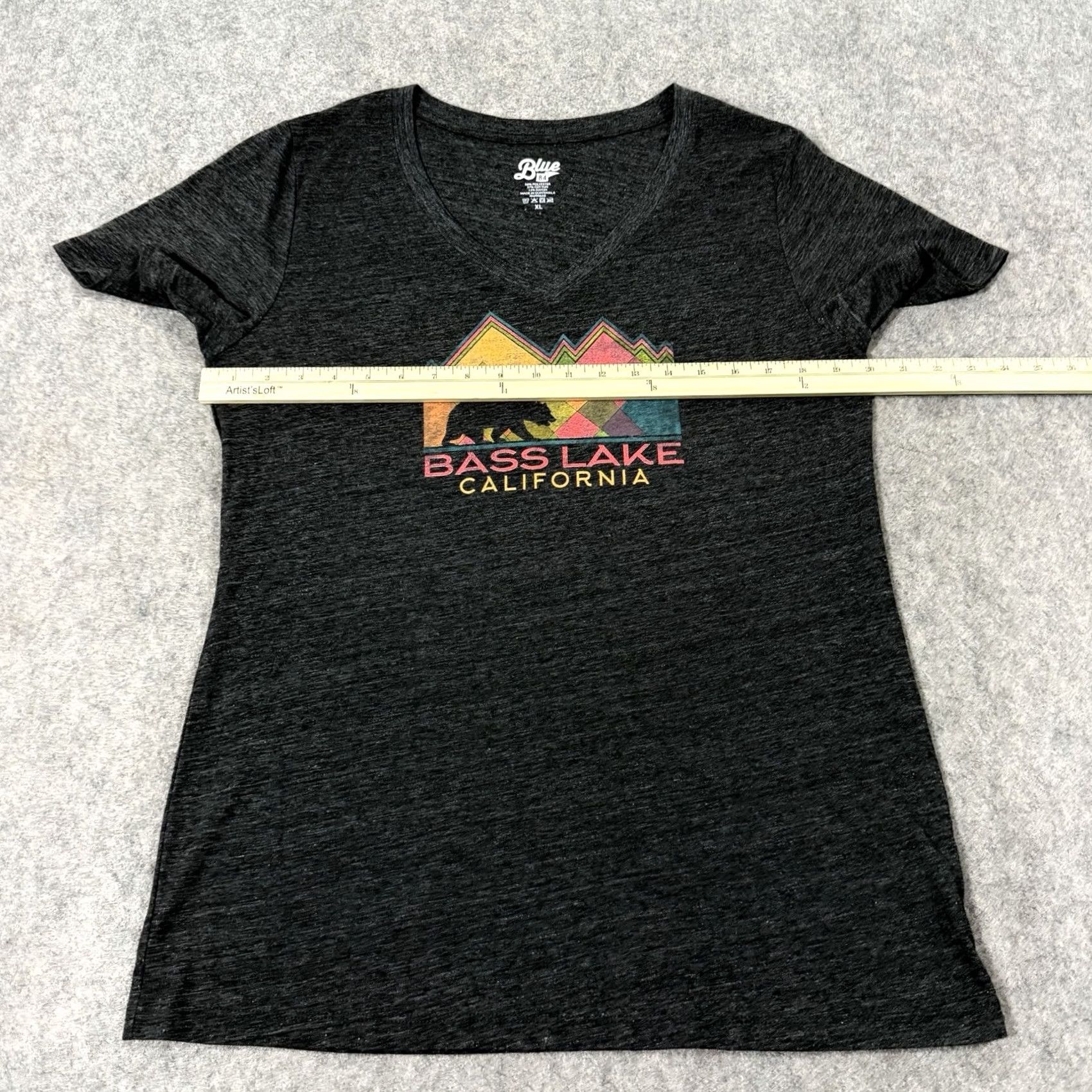 Vintage Blue 84 Bass Lake Graphic Crewneck Short Sleeve T-Shirt Women's XL Dark Gray Size XL / US 12-14 / IT 48-50 - 6 Thumbnail