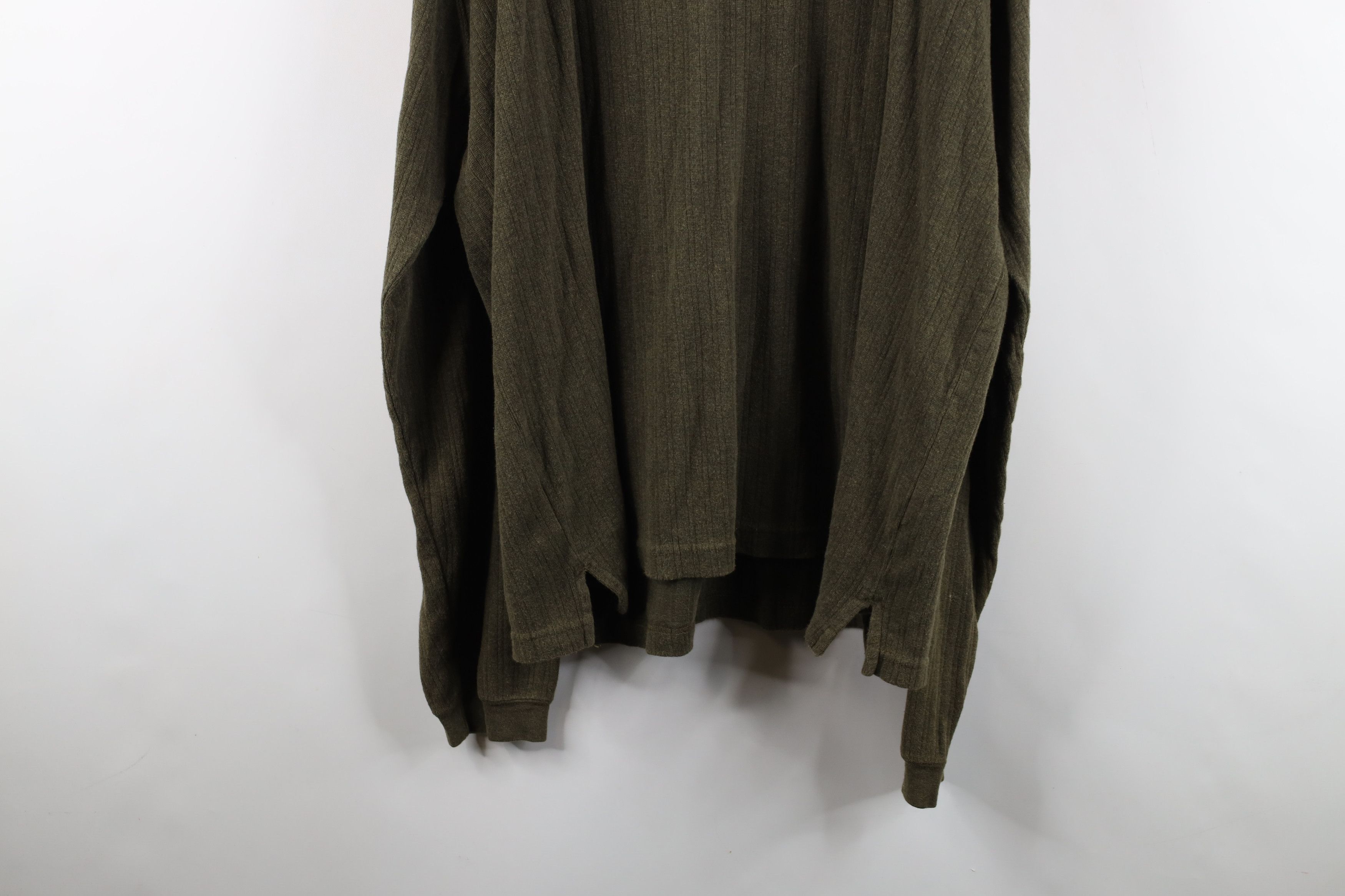 Vintage Vintage 90s Streetwear Blank Knit Long Sleeve Henley T-Shirt Size US L / EU 52-54 / 3 - 15 Thumbnail