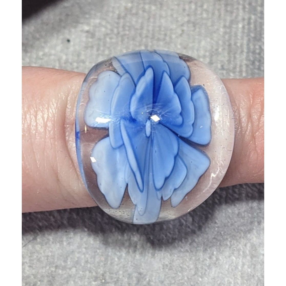 Other Blue Fairycore Lampwork Glass Ring Size 8 Size ONE SIZE - 11 Thumbnail