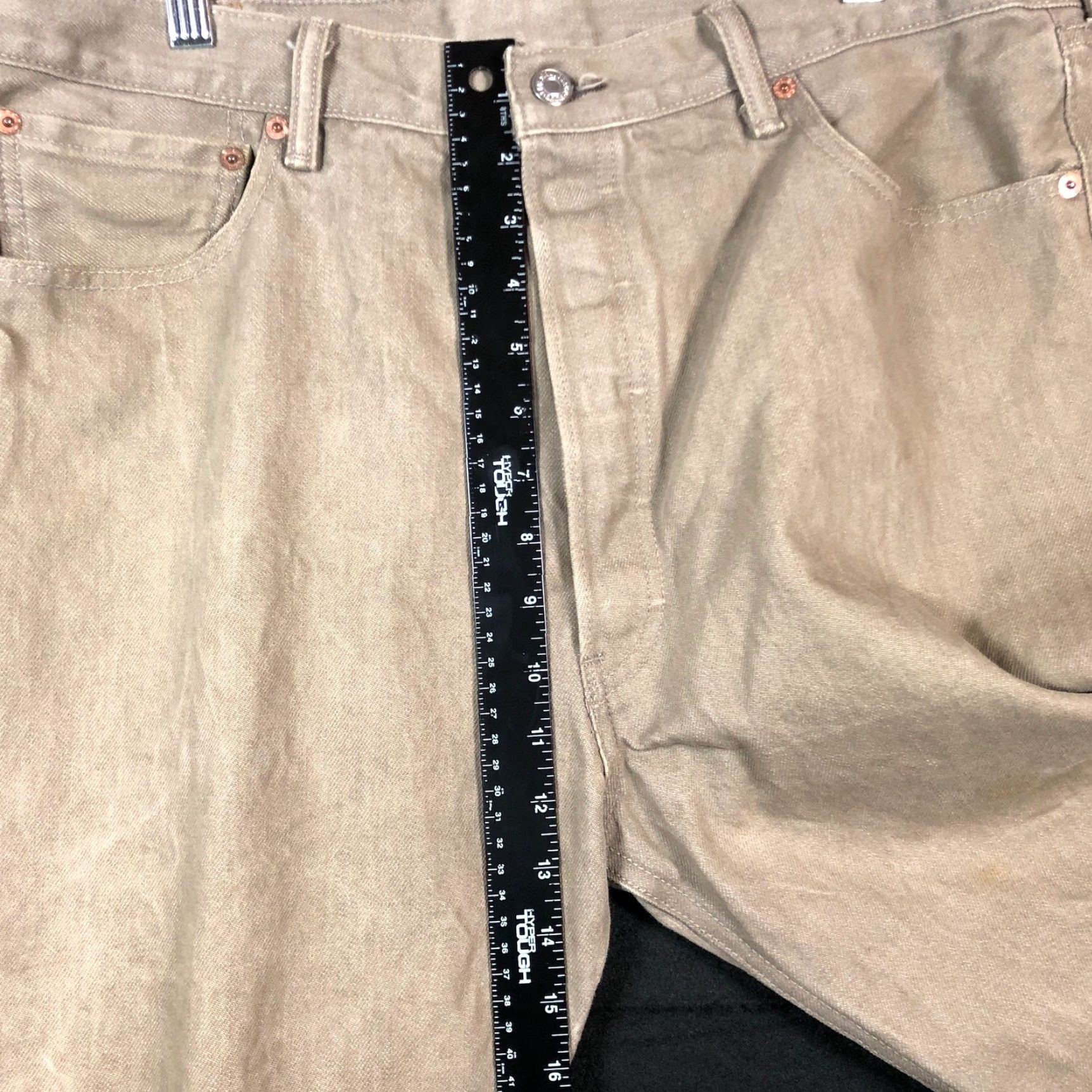 Levi's Levis 501 Jeans Green Straight Regular 38x34 100% Cotton Denim Vintage Mens Pants Size US 38 / EU 54 - 6 Thumbnail