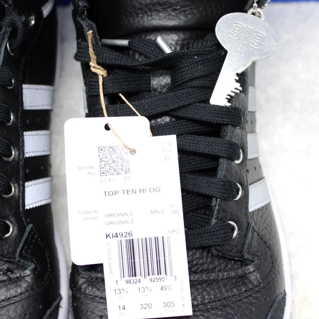 Adidas Adidas Basketball Shoes High Top Top Ten 90s Mens 14 Black Silver with Box OG "Motor City" KI4926 — 313 Day 2026 Release Size US S / EU 44-46 / 1 - 3 Thumbnail