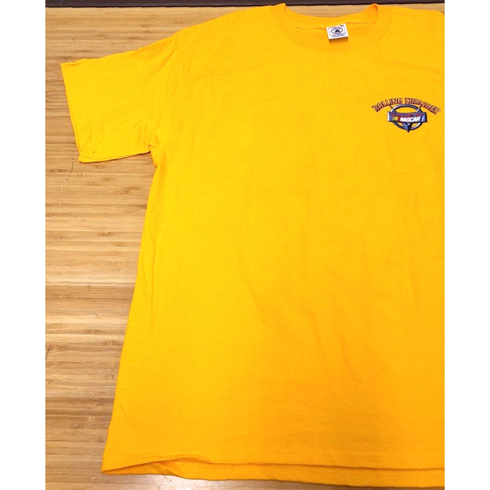 Delta VINTAGE Delta NASCAR Shirt XL Men's Yellow 100% Cotton Short Sleeve T-Shirt Racing Cars Print Size US XL / EU 56 / 4 - 3 Thumbnail