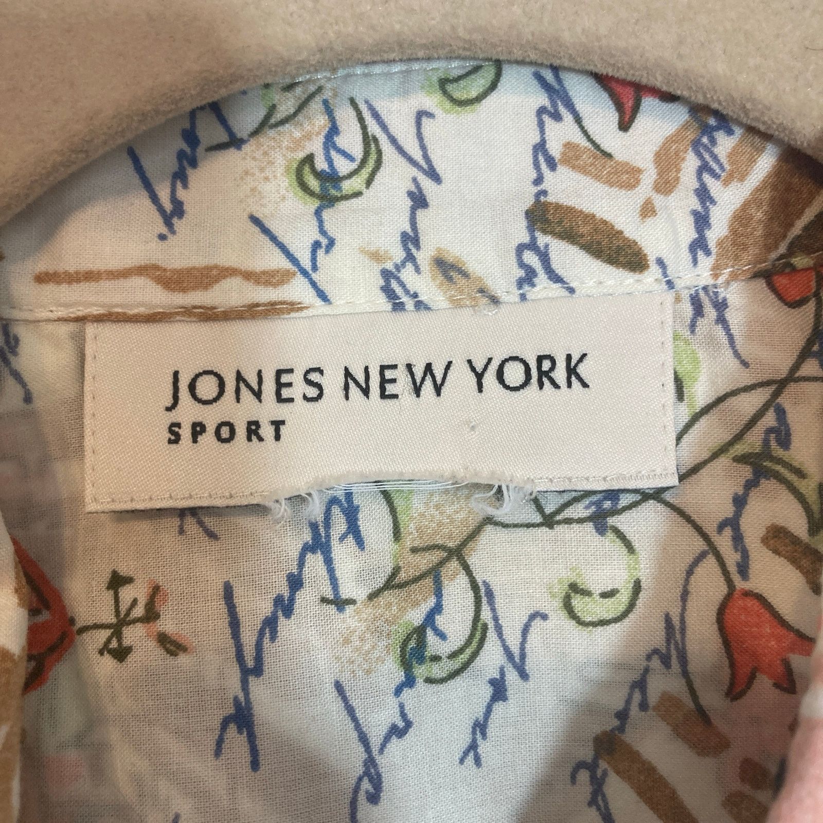 Jones New York Jones New York Sport Cotton Cap Sleeve Button Blouse Top Size M / US 6-8 / IT 42-44 - 4 Thumbnail