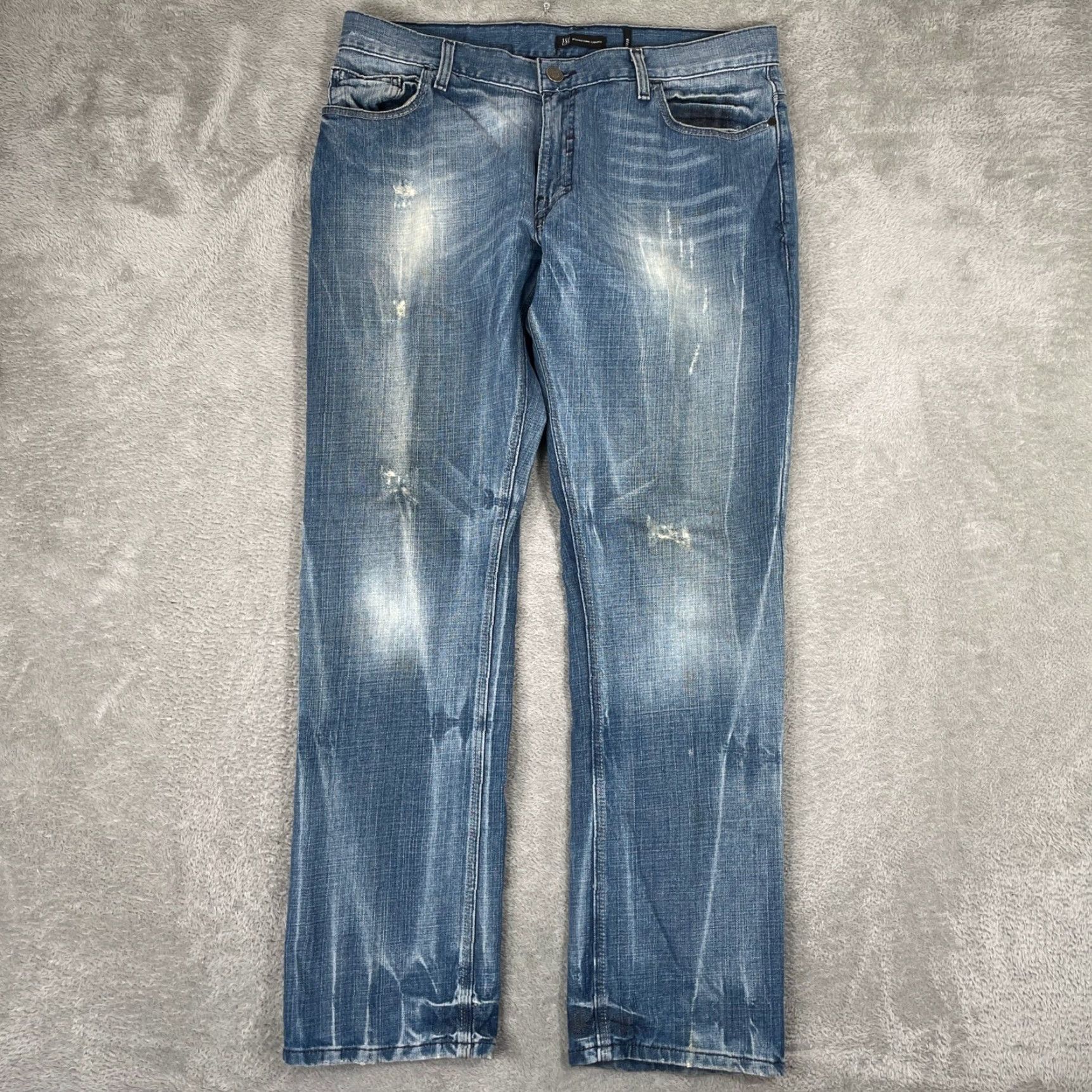 Vintage VINTAGE INC Berlin Jeans Mens 38x33 Blue Distressed Whiskered Y2K Size US 36 / EU 52 - 2 Thumbnail
