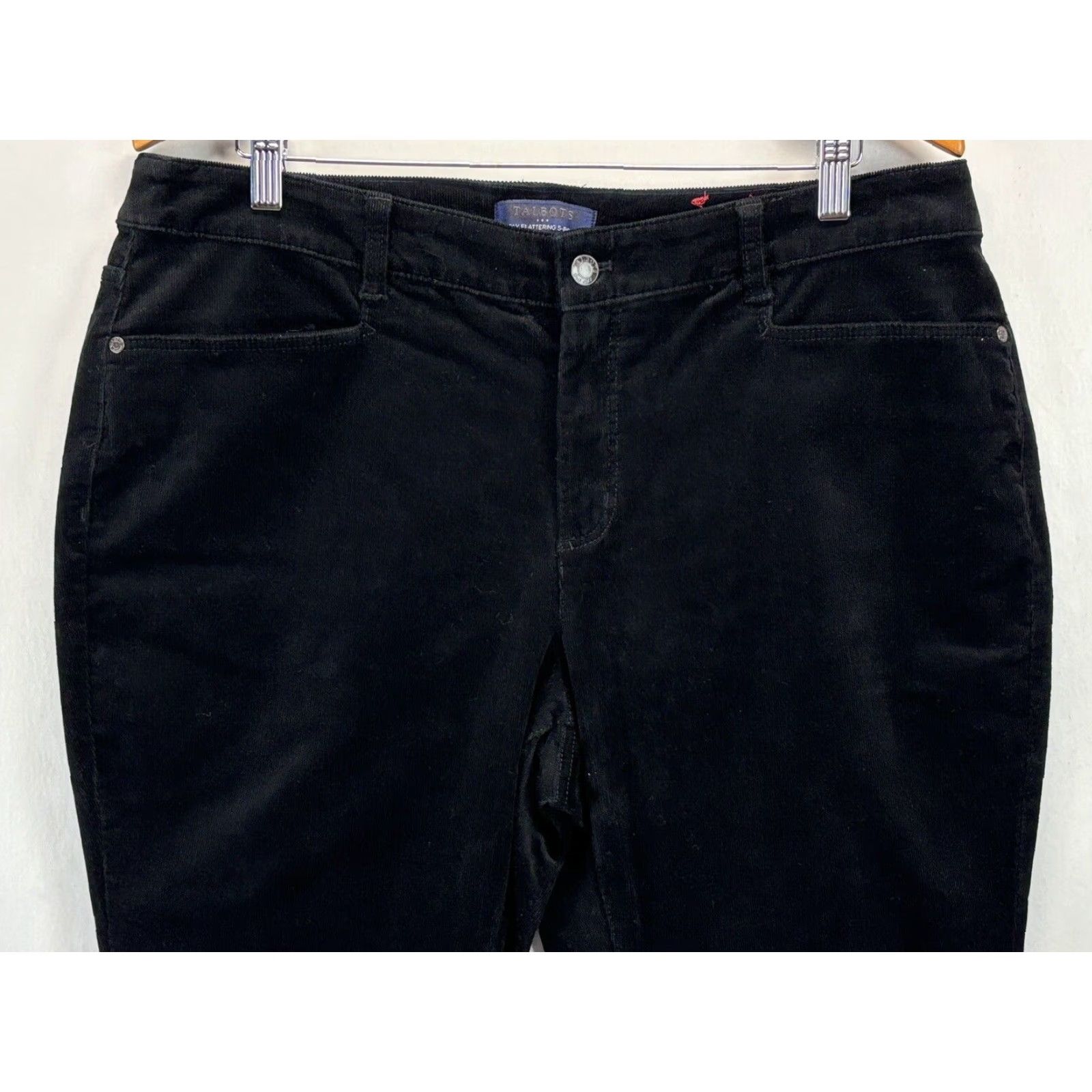 Talbots VINTAGE? No. Talbots Simply Flattering Corduroy Pants – Pants – Adult Plus – 14W – Black – 5 Pocket Straight – Women’s 14W Plus Black Corduroy Pants Size 36" / US 14 / IT 50 - 2 Thumbnail