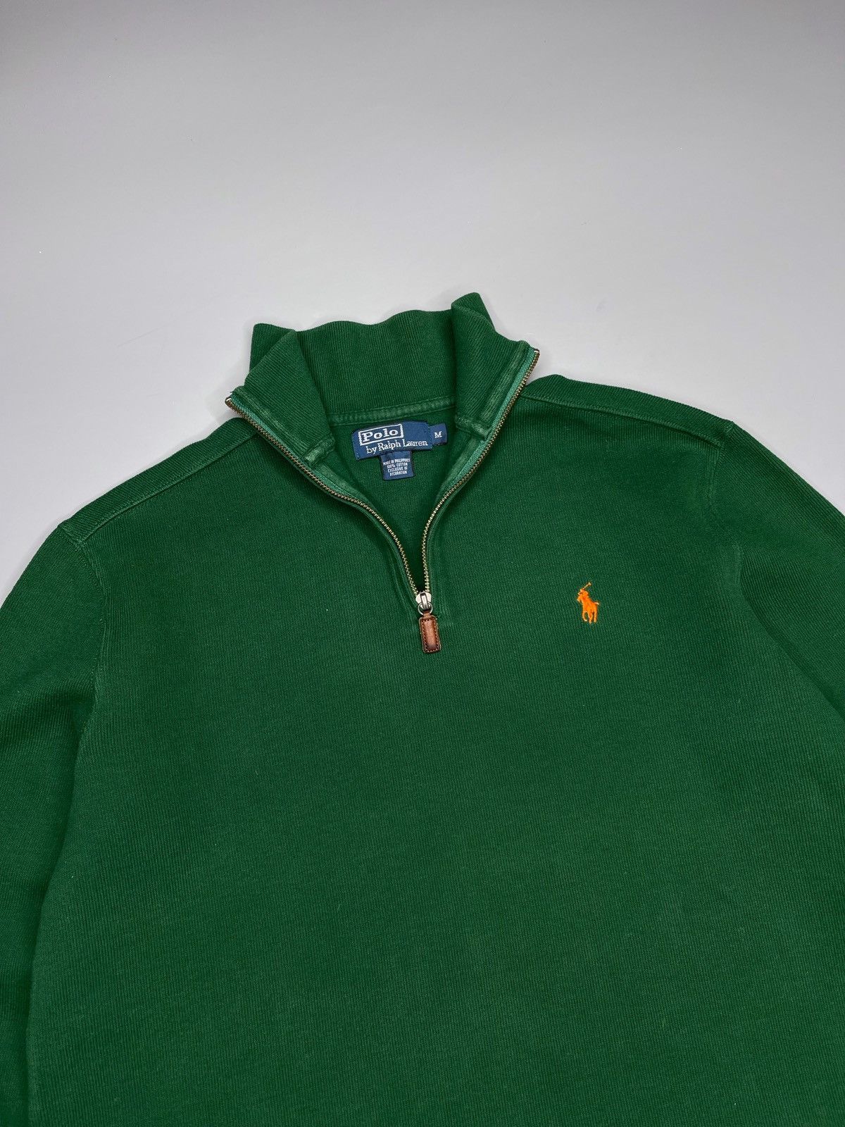 Polo Ralph Lauren × Vintage Vintage Polo Ralph Lauren 1/4 Zip Sweater Green Size US M / EU 48-50 / 2 - 4 Thumbnail