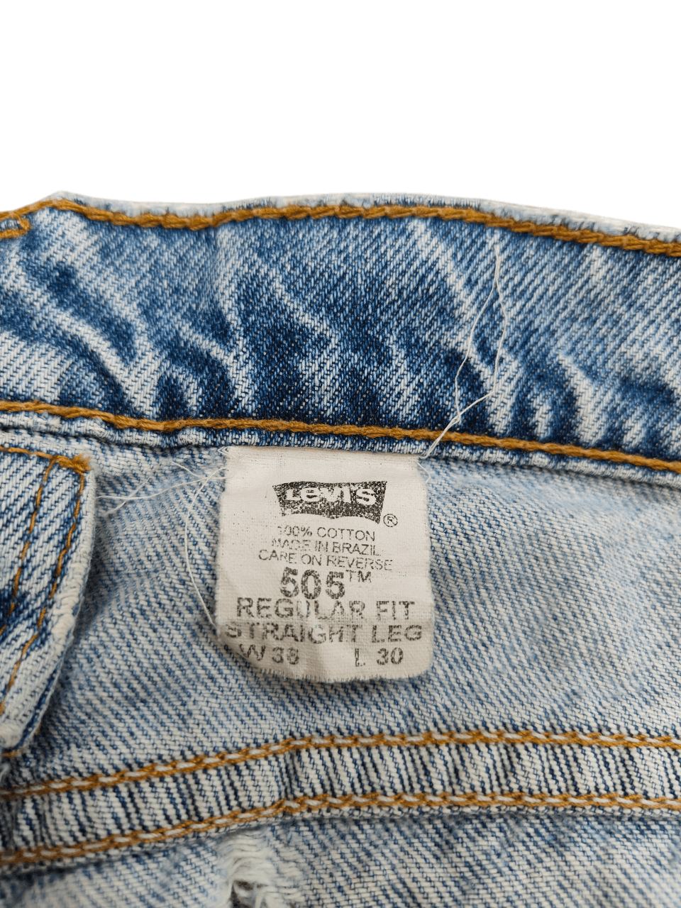 Levi's 90s VIntage Levi's 505 Orange Tab Distressed Denim Size US 36 / EU 52 - 9 Thumbnail