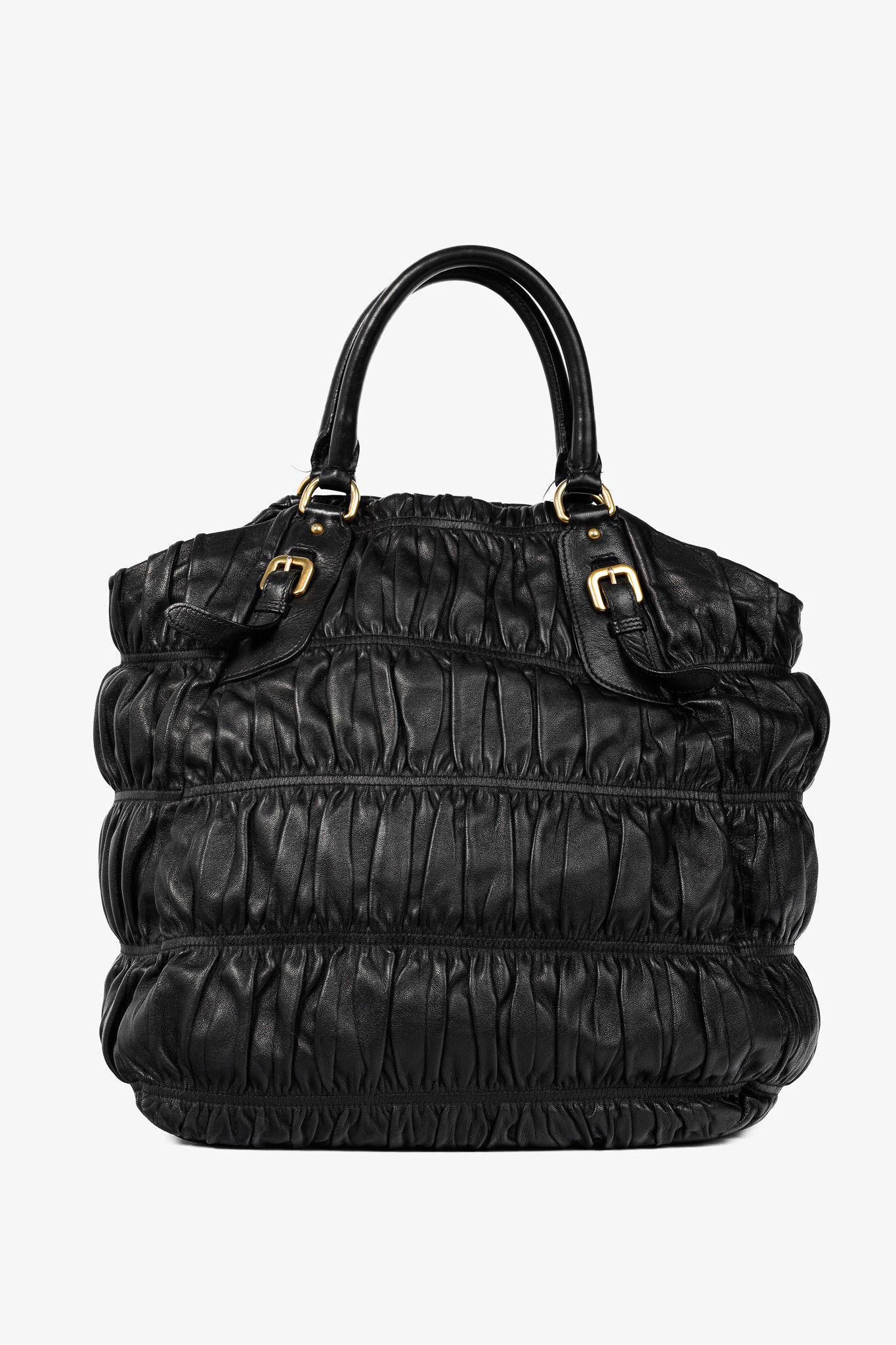 Prada Prada Nero Nappa Gaufre Leather Tote Size ONE SIZE - 4 Thumbnail