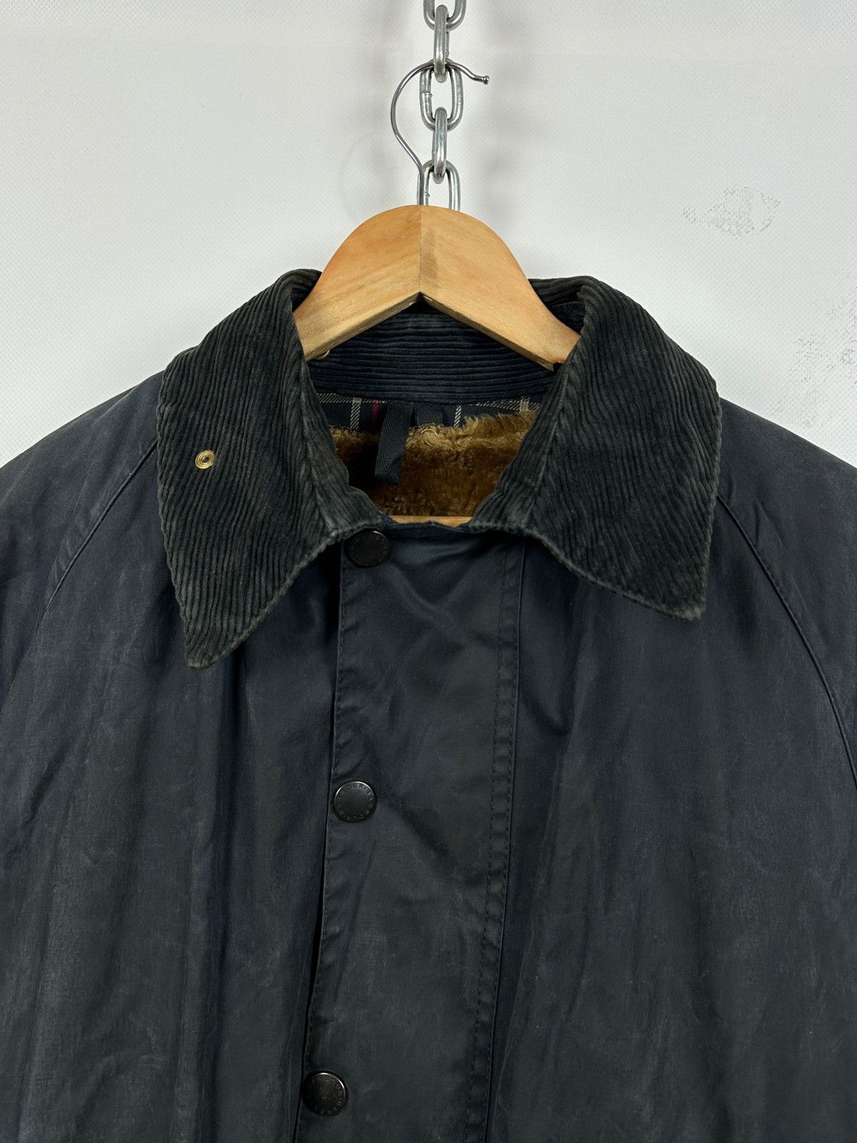 Barbour Vintage Barbour Beaufort Navy Waxed Jacket/Warm Pile Lining Size US L / EU 52-54 / 3 - 9 Thumbnail