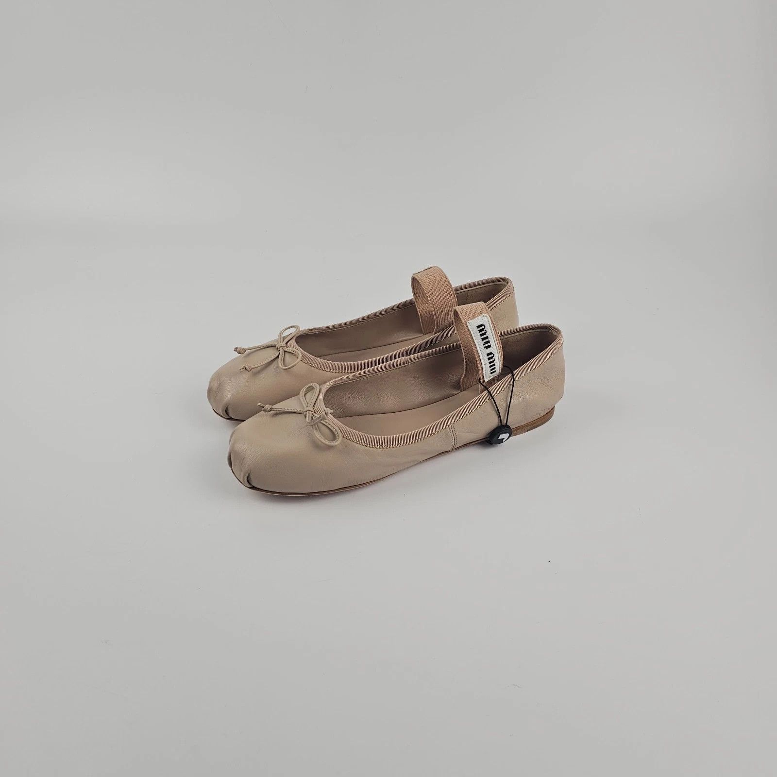 MIU MIU $1020 Water Lily Leather Ballerinas New Authentic