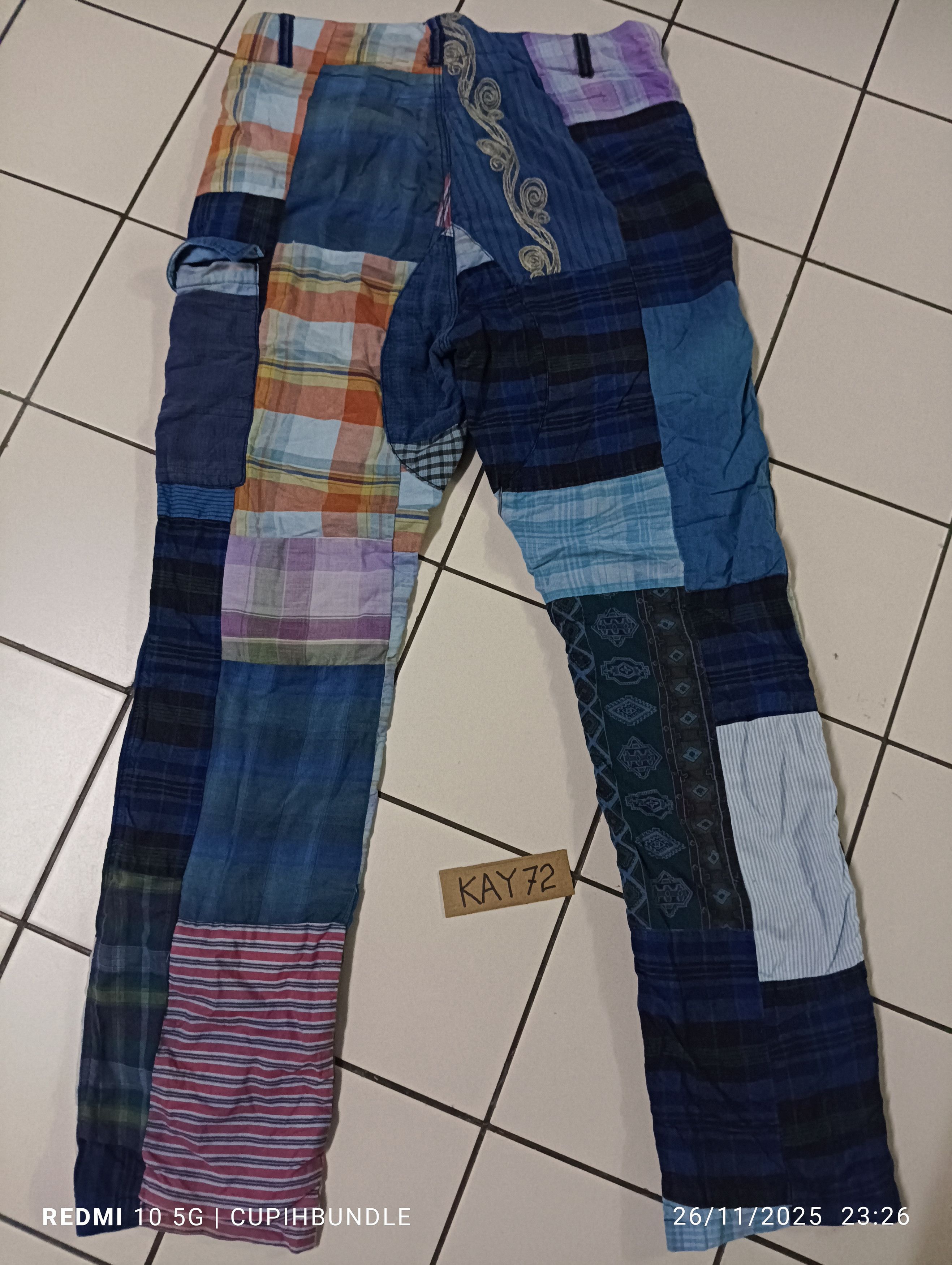 Japanese Brand A REINCARNATION:key PATCHWORK PANTS Size US 33 - 5 Thumbnail
