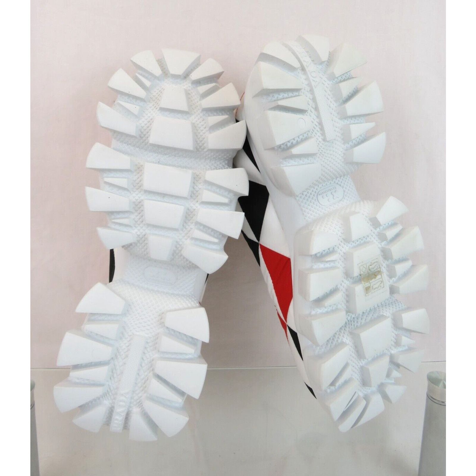 Prada 1E863M WHITE BLACK RED NYLON LOGO THUNDER CHUNKY SNEAKERS 38 Size US 8 / IT 38 - 12 Thumbnail