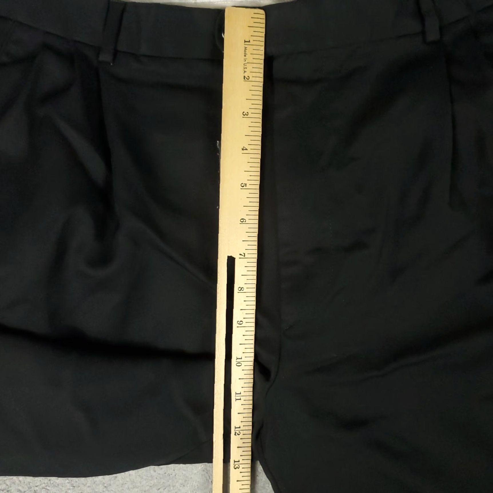 Zanella Zanella Pants Mens 35x27 Black Pleated Cuffed Wool Dress Pants Trousers Chino, Regular, Zip Closure, Straight Leg, Dry Clean Only, Vintage No Size US 35 - 4 Thumbnail