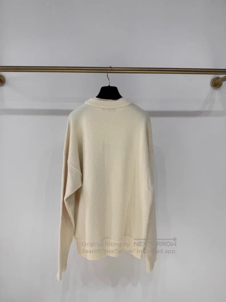 Loro Piana Loro Piana Cream White Cashmere and Goat Cashmere Knit Swe Size US M / EU 48-50 / 2 - 2 Thumbnail