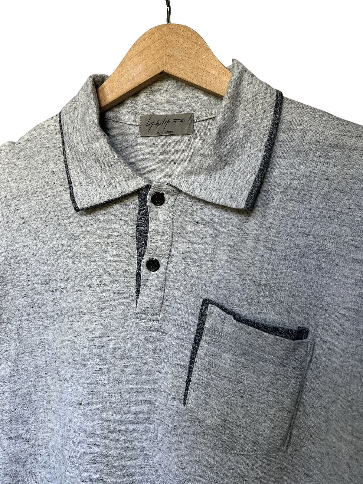 Yohji Yamamoto 1990 Yohji Yamamoto Pour Homme Gradient Polo Shirt Size US M / EU 48-50 / 2 - 6 Thumbnail