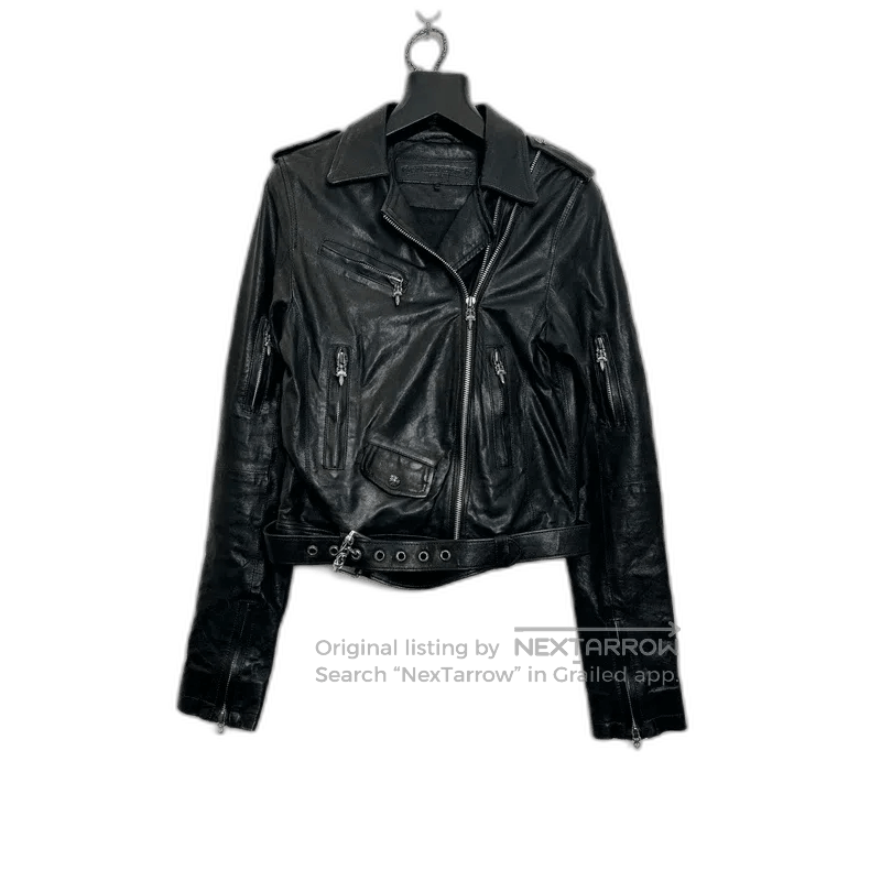 Chrome Hearts Chrome Hearts Black Leather Motorcycle Jacket. Size US S / EU 44-46 / 1 - 1 Thumbnail