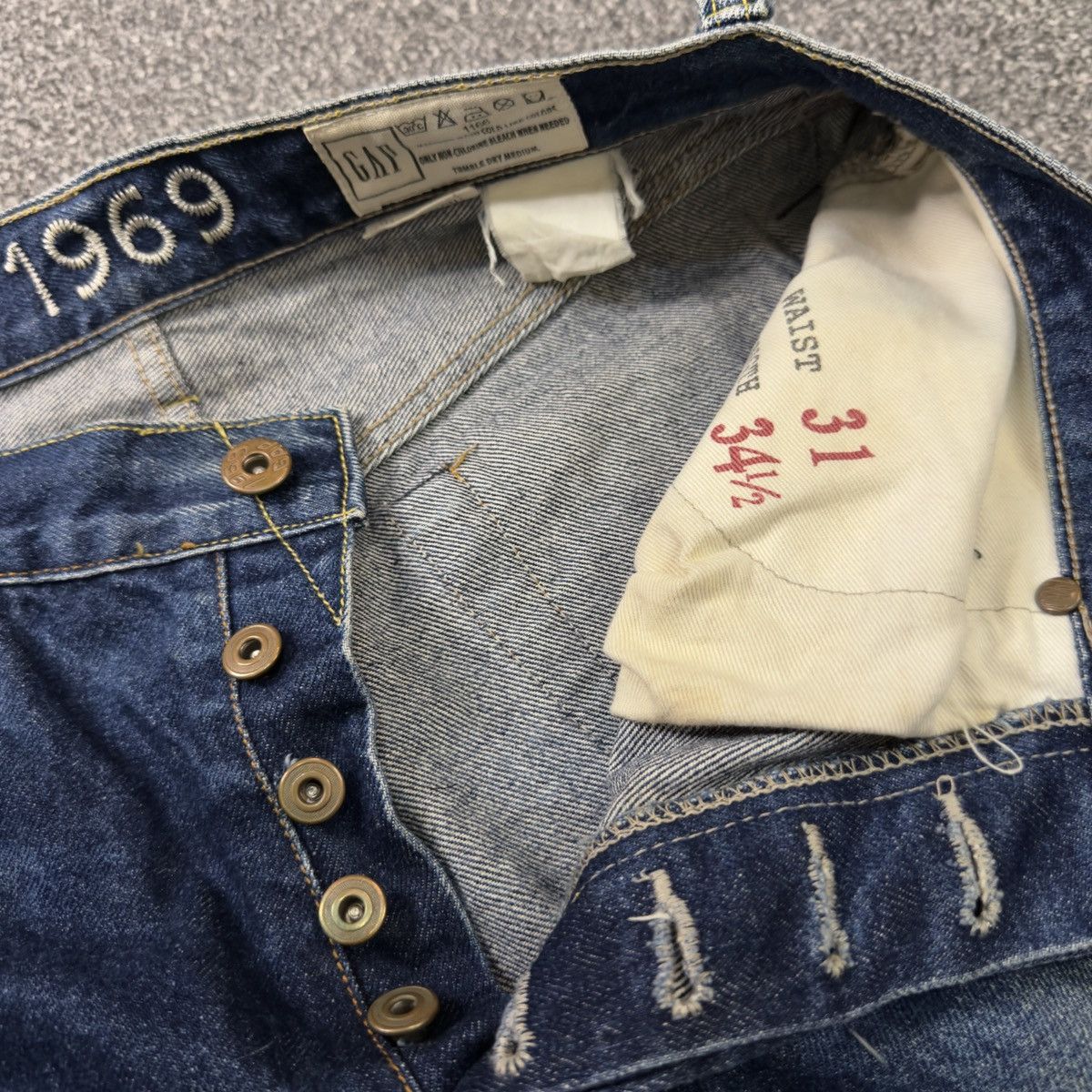 Denim & Co. 90s Gap S102571 Blue Denim Pants Made in Italy W31 L34 Size US 31 - 16 Thumbnail