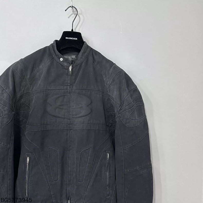 Balenciaga Balenciaga Double Ring Denim Bomber Jacket | Grailed