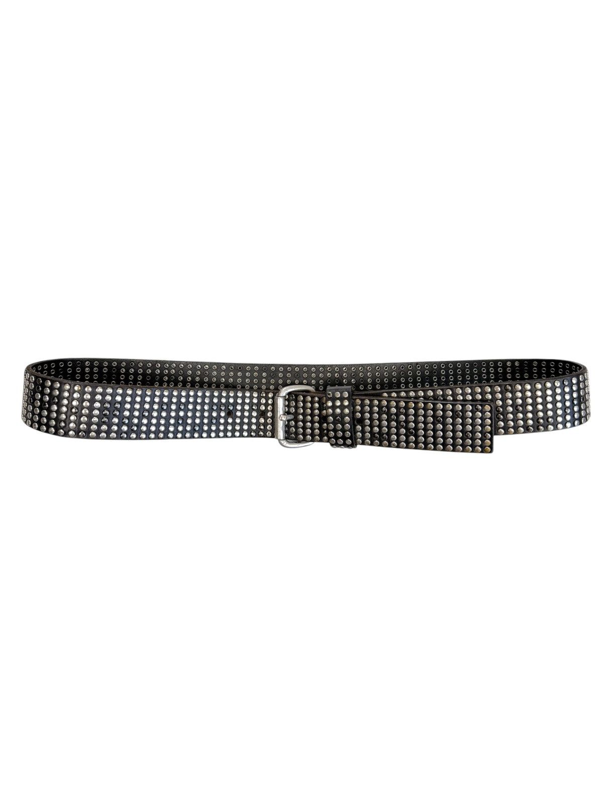 Japanese Brand Vintage Leather Metal Studed belt Punk Number Nine style Size ONE SIZE - 2 Thumbnail