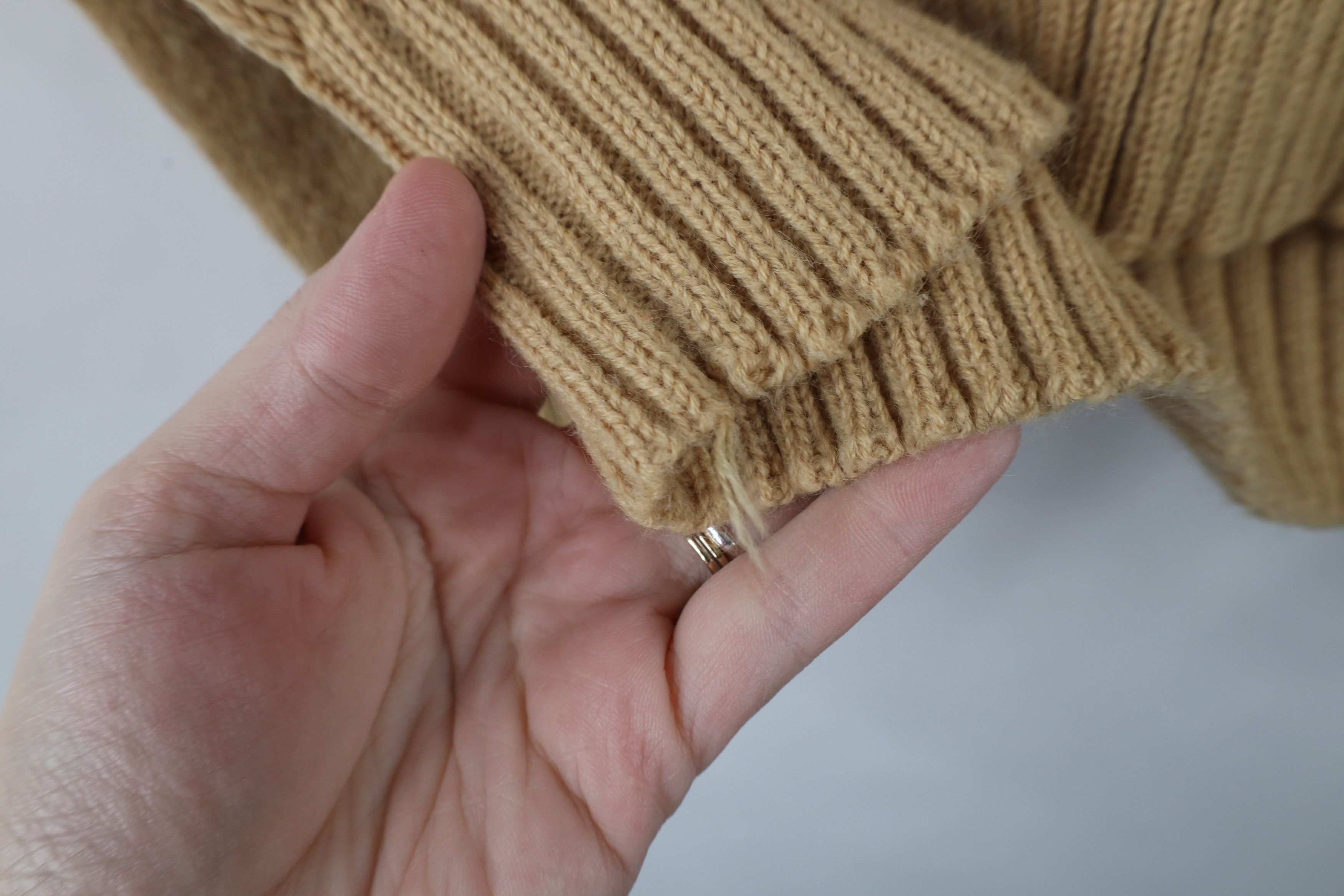 Vintage × Wrangler Vintage 70s 80s Wrangler Diamond Knit Crewneck Sweater Beige Size US M / EU 48-50 / 2 - 7 Thumbnail