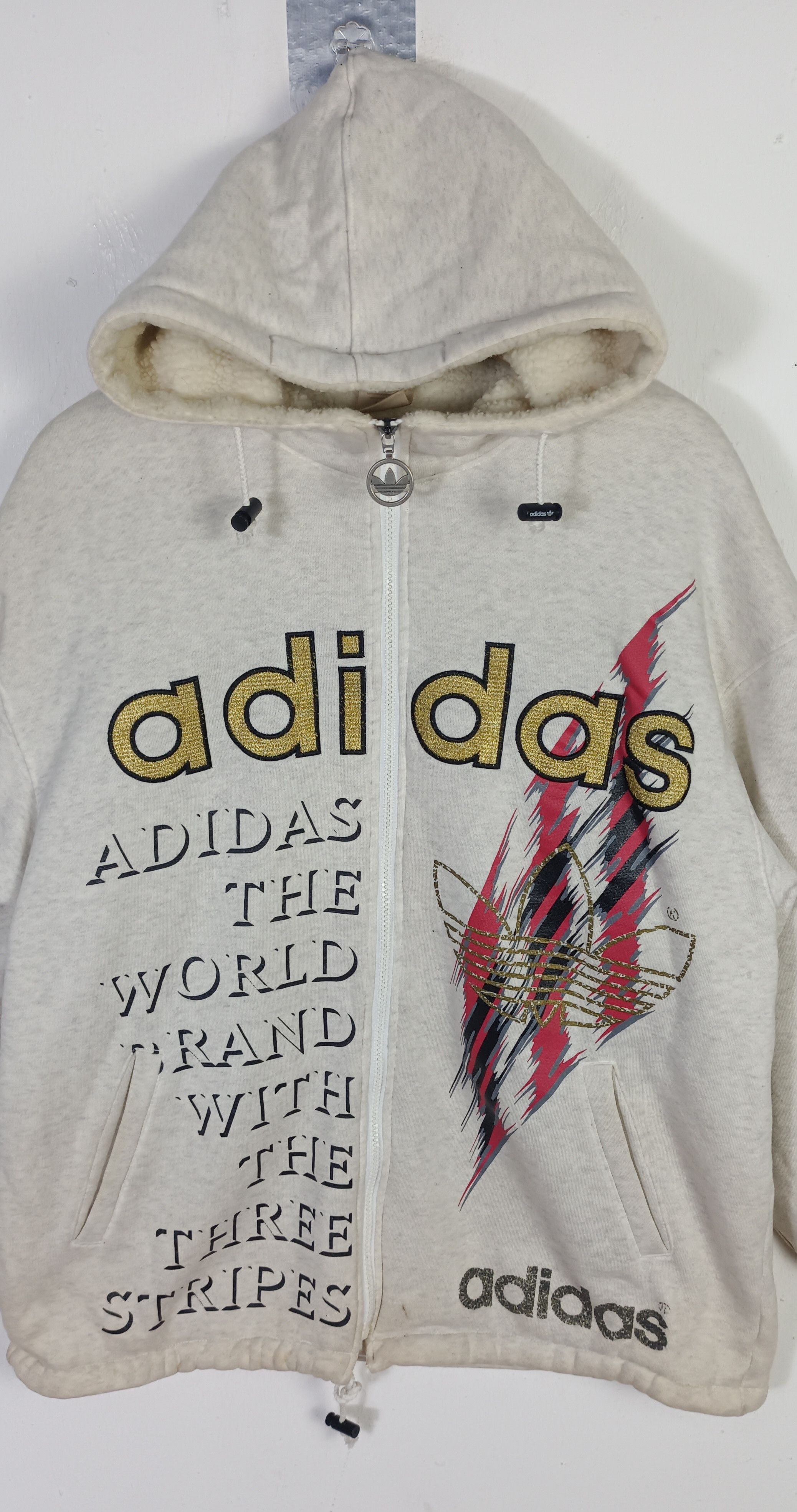 Adidas Vintage 90s🔥 Adidas RUN DMC 3 Stripes Big Logo Size US XL / EU 56 / 4 - 6 Thumbnail