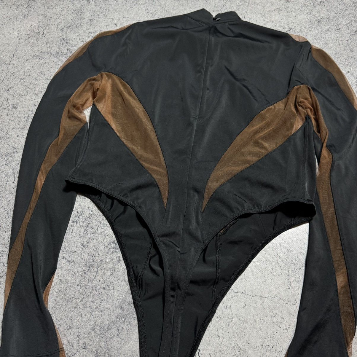 H&M × Mugler Rare Mugler X H&M Black Mesh Panel Bodysuit Size XL / US 12-14 / IT 48-50 - 6 Thumbnail