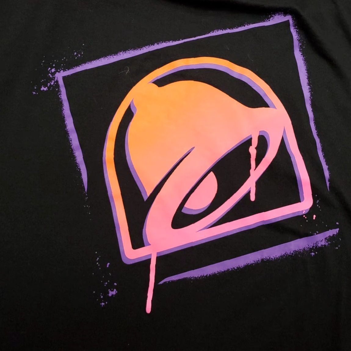 Bell Taco Johns Shirt Womens M Black Big Bell Employee Vneck Cotton Blend Casual Shirt Womens M Black 80s Graphic Print Size M / US 6-8 / IT 42-44 - 5 Thumbnail
