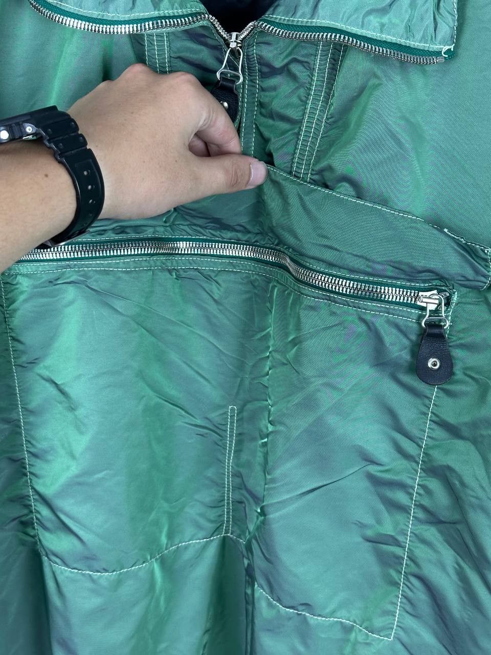 JET SET Vintage JET SET Nylon Metal Ski Green Anorak Light Jacket Size US XL / EU 56 / 4 - 12 Thumbnail