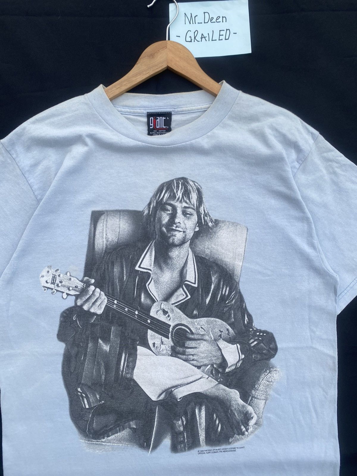 Band Tees Rare Vintage Kurt Cobain 1998 “The End of the Music” Tshirt Size US L / EU 52-54 / 3 - 7 Thumbnail