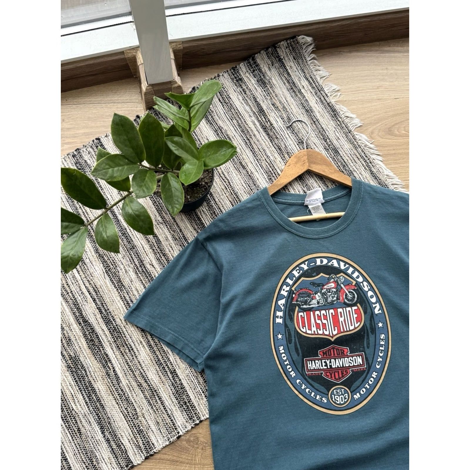 Harley Davidson VINTAGE Harley-Davidson T-Shirt Men M Blue 3d Emblem Logo 80s 90s Biker Streetwear Shirt Mens Size US M / EU 48-50 / 2 - 4 Thumbnail
