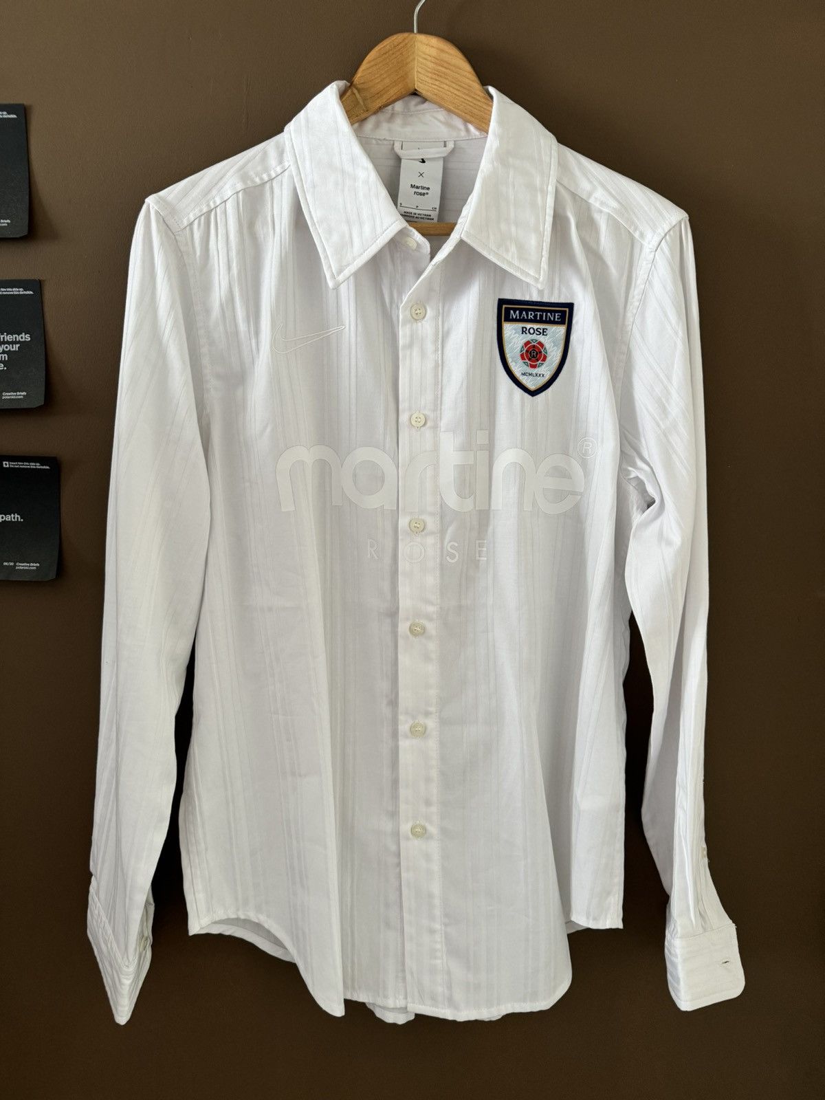 nike martine rose dress shirt Martine Rose × Nike Martine Rose x Nike White Dress Shirt (S)