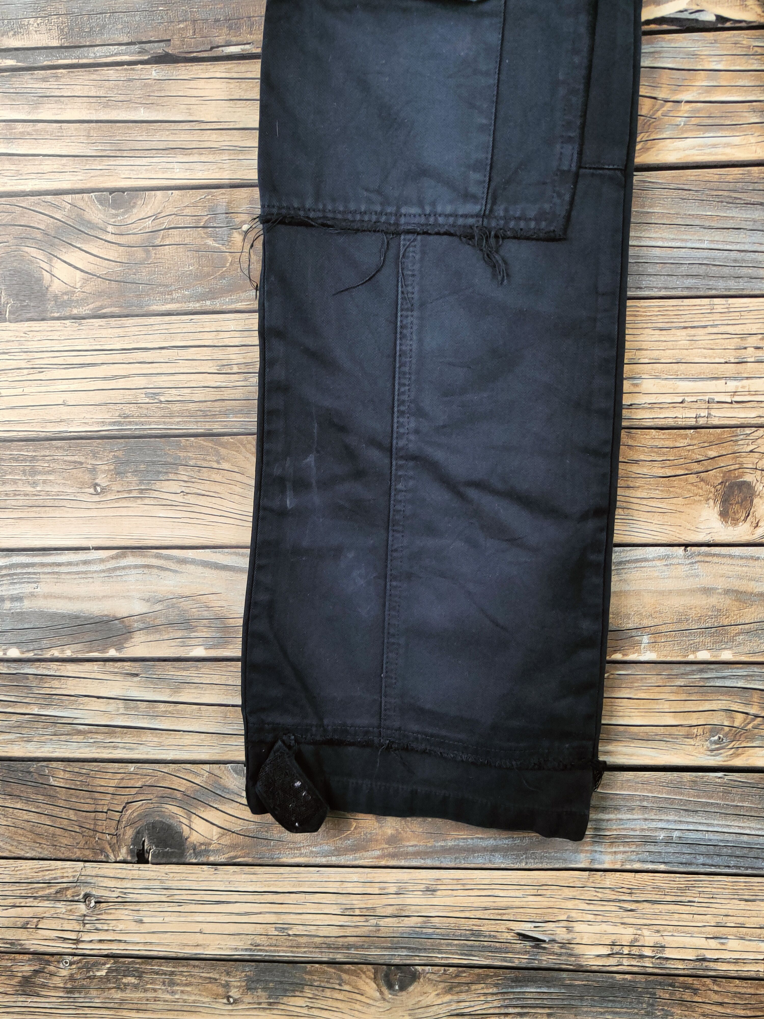Japanese Brand DL Masculo Black Multipocket Cargo Pants #46-364 Size 26" / US 2 / IT 38 - 4 Thumbnail