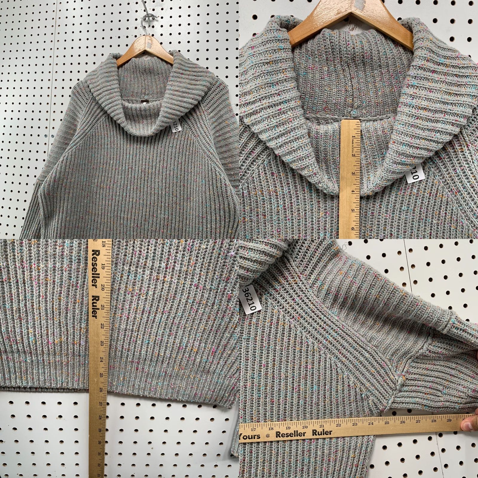 Free People Free People Knit Sweater Womens Small Gray Cowl Neck Heavy Pullover 24x26 Size S / US 4 / IT 40 - 8 Thumbnail