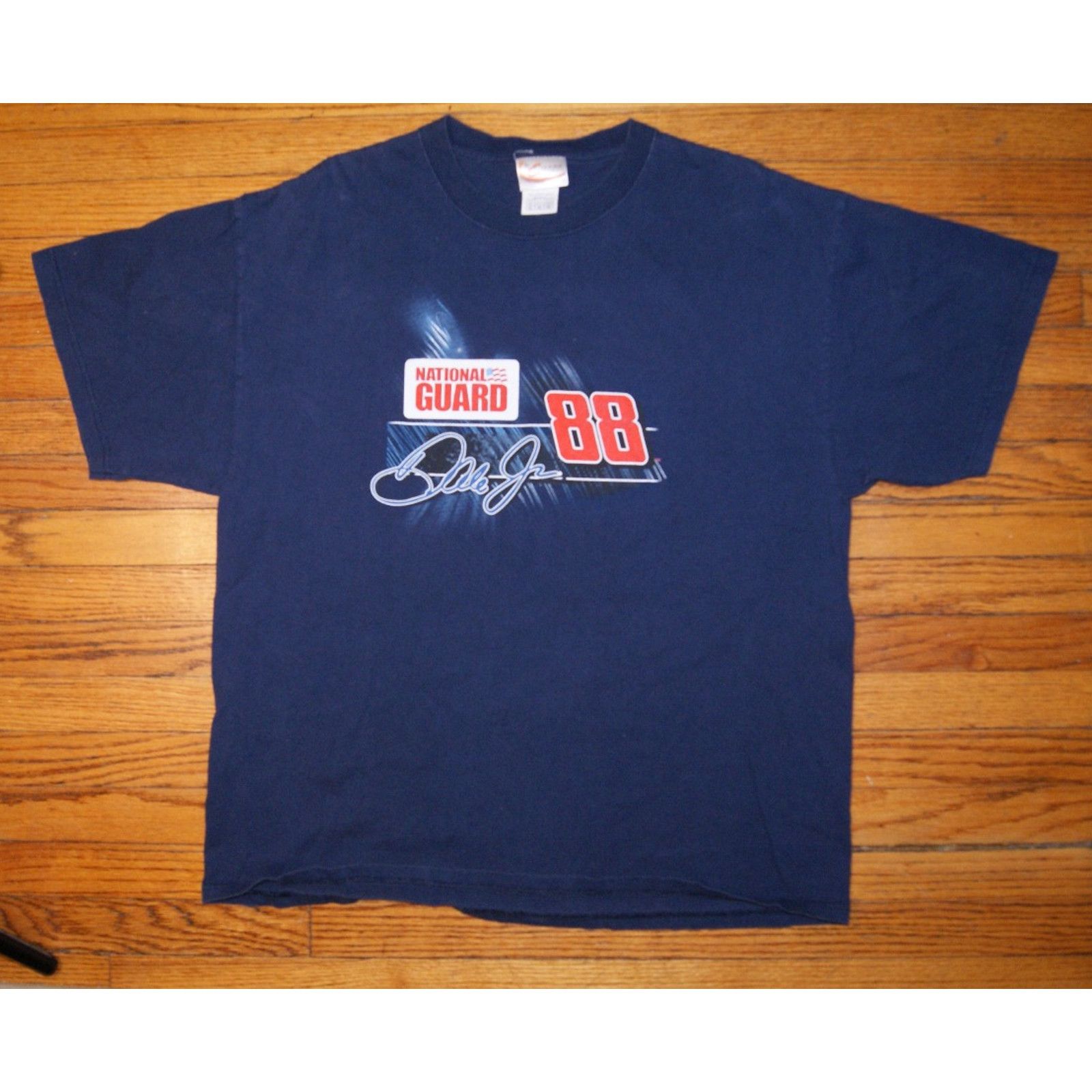 Vintage VTG Y2K Dale Earnhardt Jr 2 Sided National Guard XL TShirt Size US XL / EU 56 / 4 - 4 Thumbnail