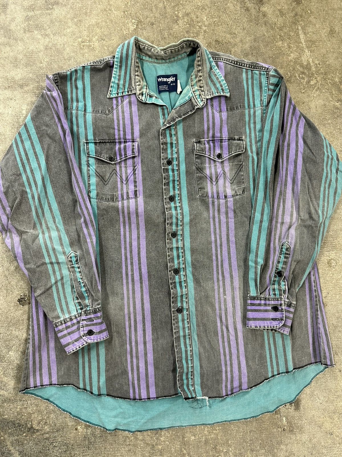 Wrangler Vintage 90s Wrangler Western Brushpopper Button Up Shirt Size US XL / EU 56 / 4 - 3 Thumbnail