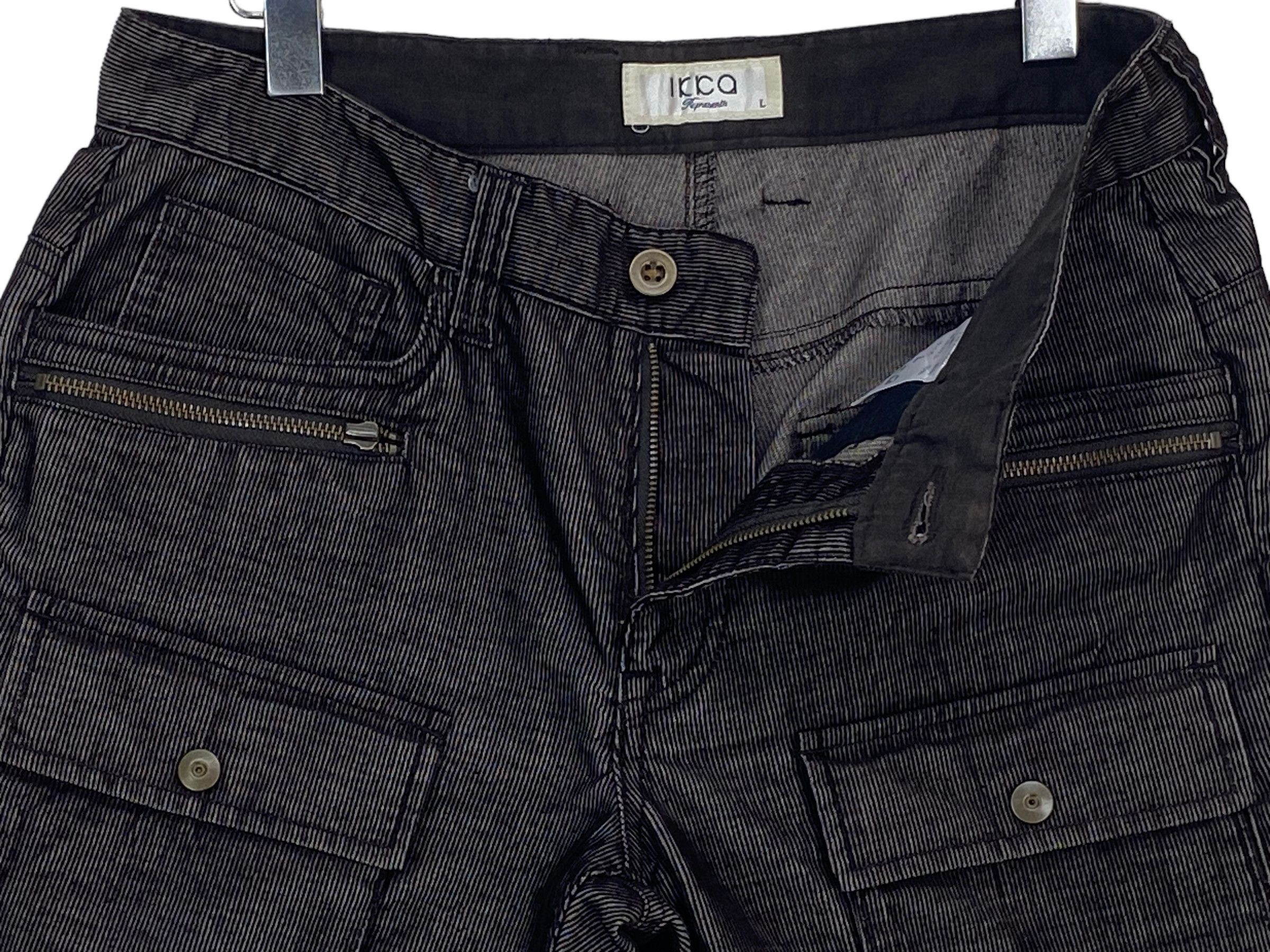Japanese Brand Ikka Stripe Hickory Denim Japanese Multi Zipper Pants Size US 32 / EU 48 - 8 Thumbnail